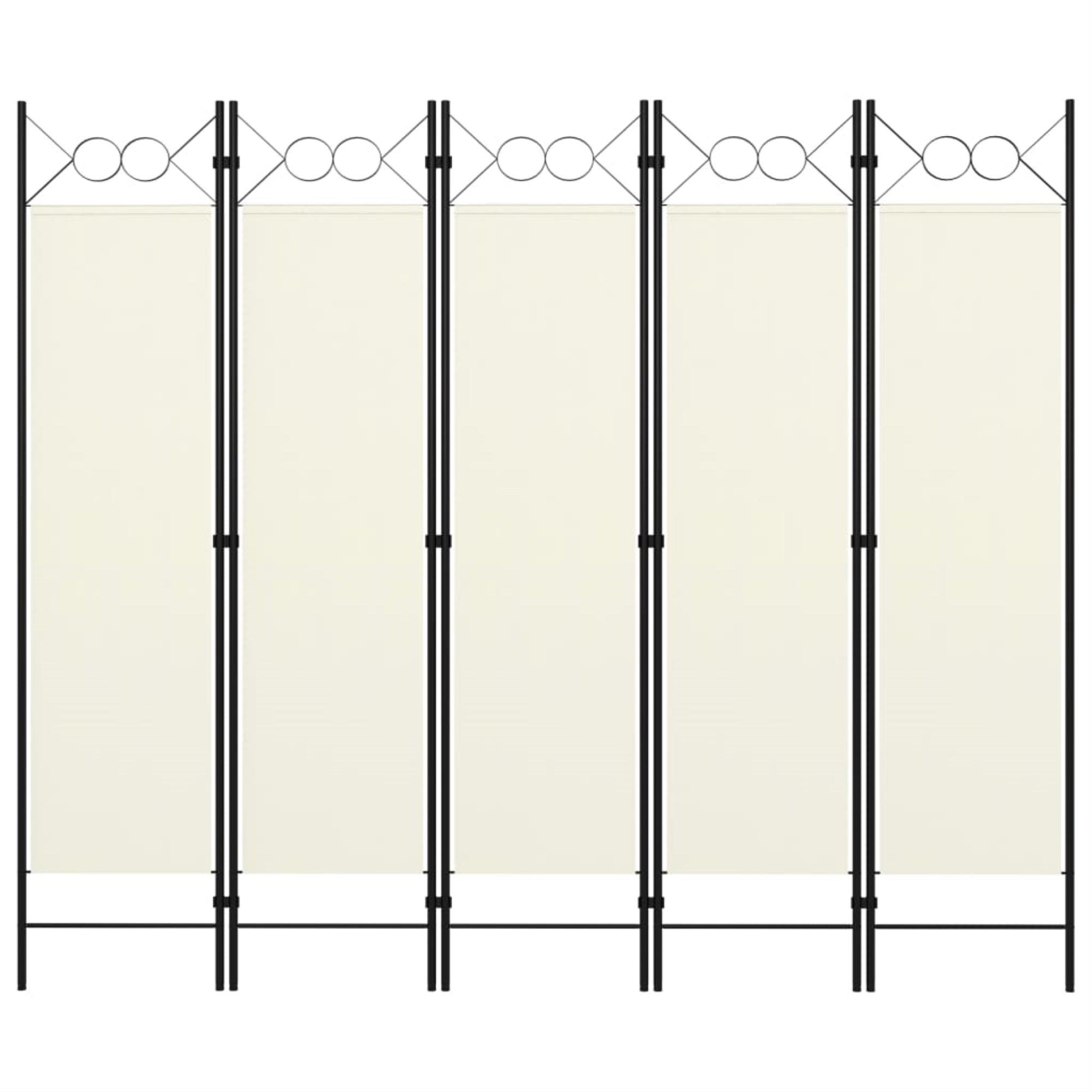 Vidaxl 5-Panel Room Divider Cream White 78.7'X70.9'