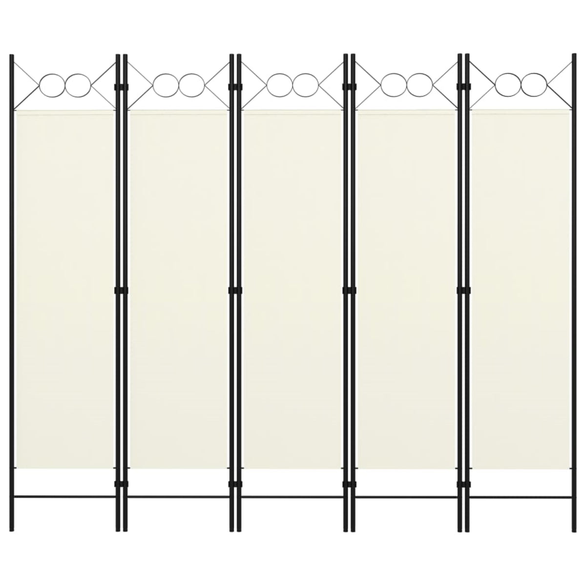 Vidaxl 5-Panel Room Divider Cream White 78.7'X70.9'