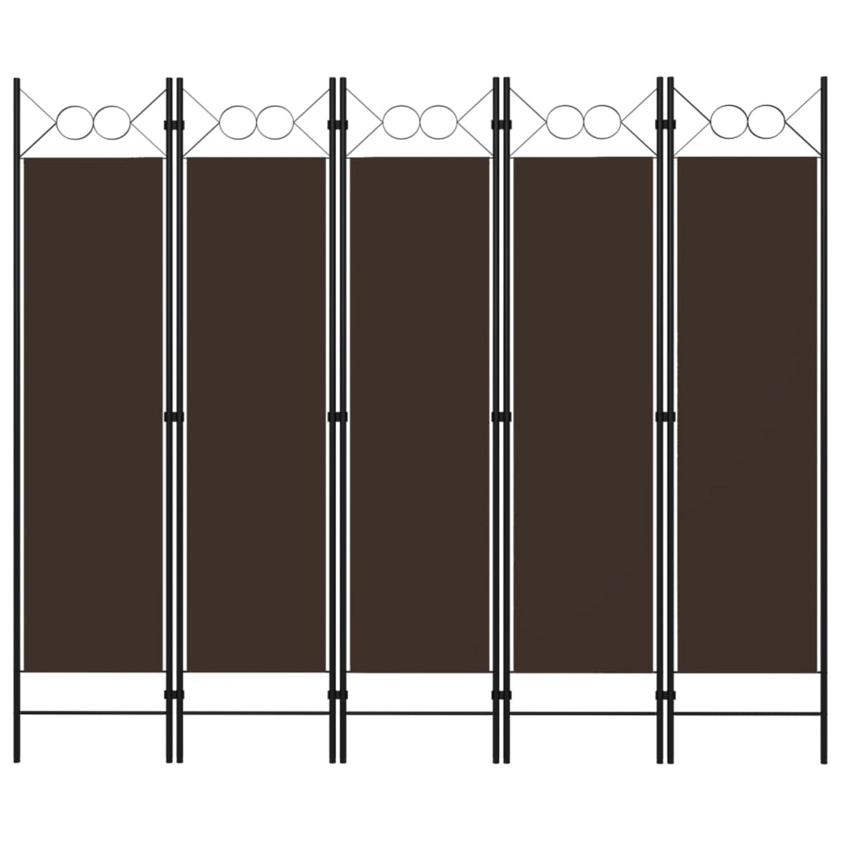 Vidaxl 5-Panel Room Divider Brown 78.7'X70.9'