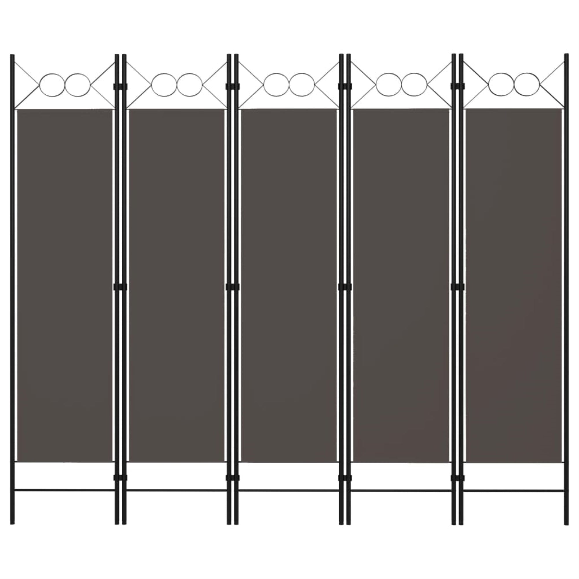 Vidaxl 5-Panel Room Divider Anthracite 78.7'X70.9'
