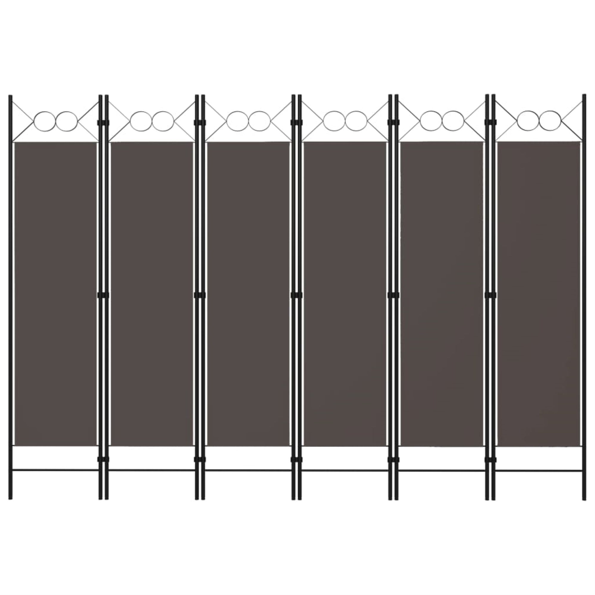 Vidaxl 6-Panel Room Divider Anthracite 94.5'X70.9'