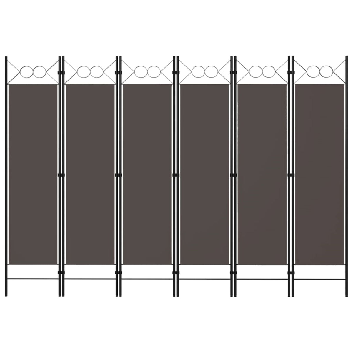 Vidaxl 6-Panel Room Divider Anthracite 94.5'X70.9'