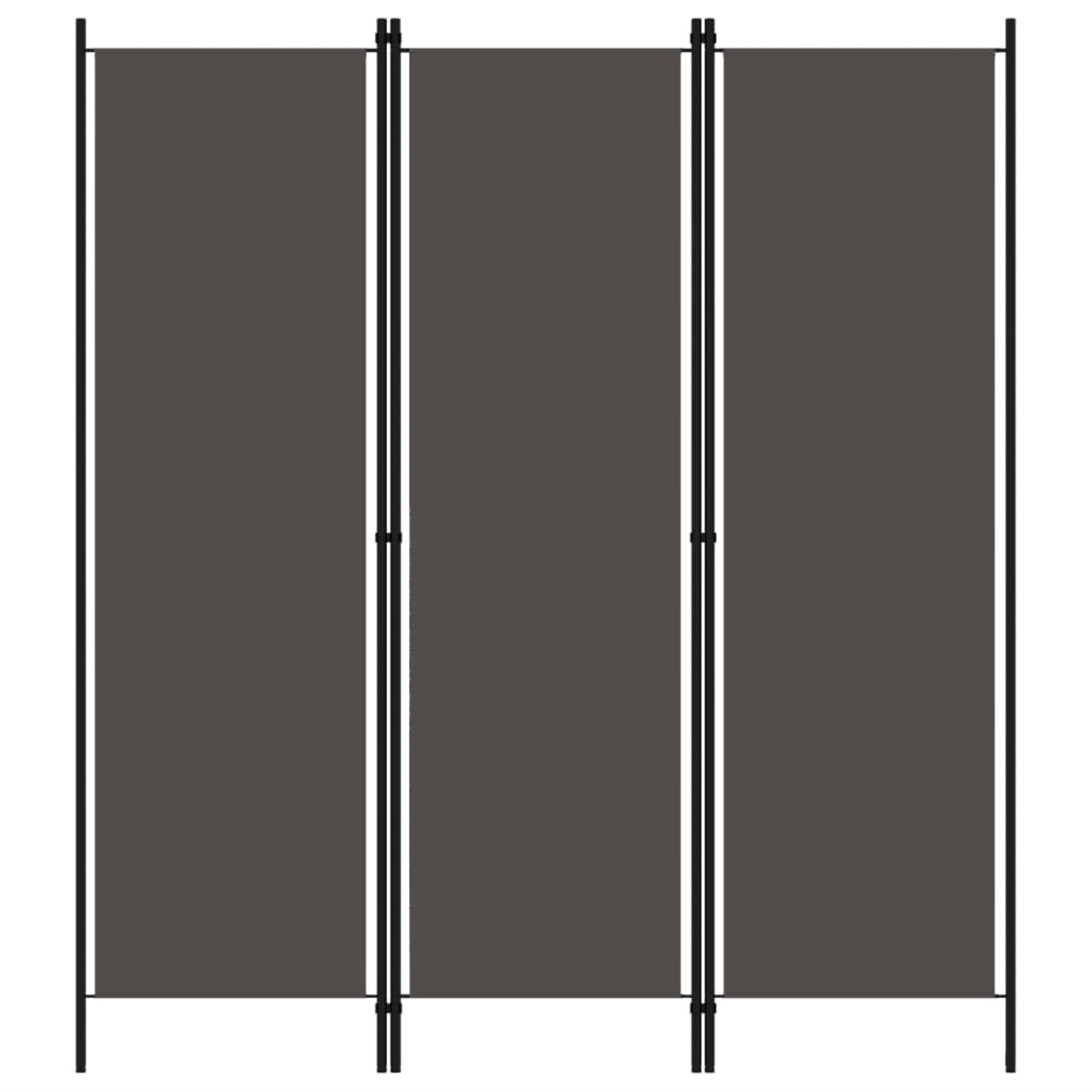 Vidaxl 3-Panel Room Divider Anthracite 59.1'X70.9'