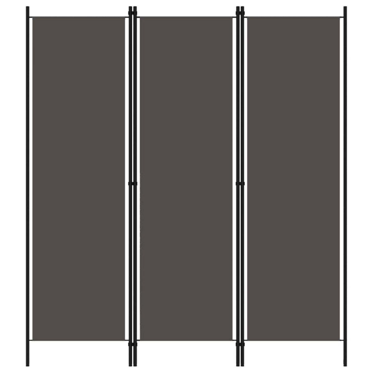 Vidaxl 3-Panel Room Divider Anthracite 59.1'X70.9'