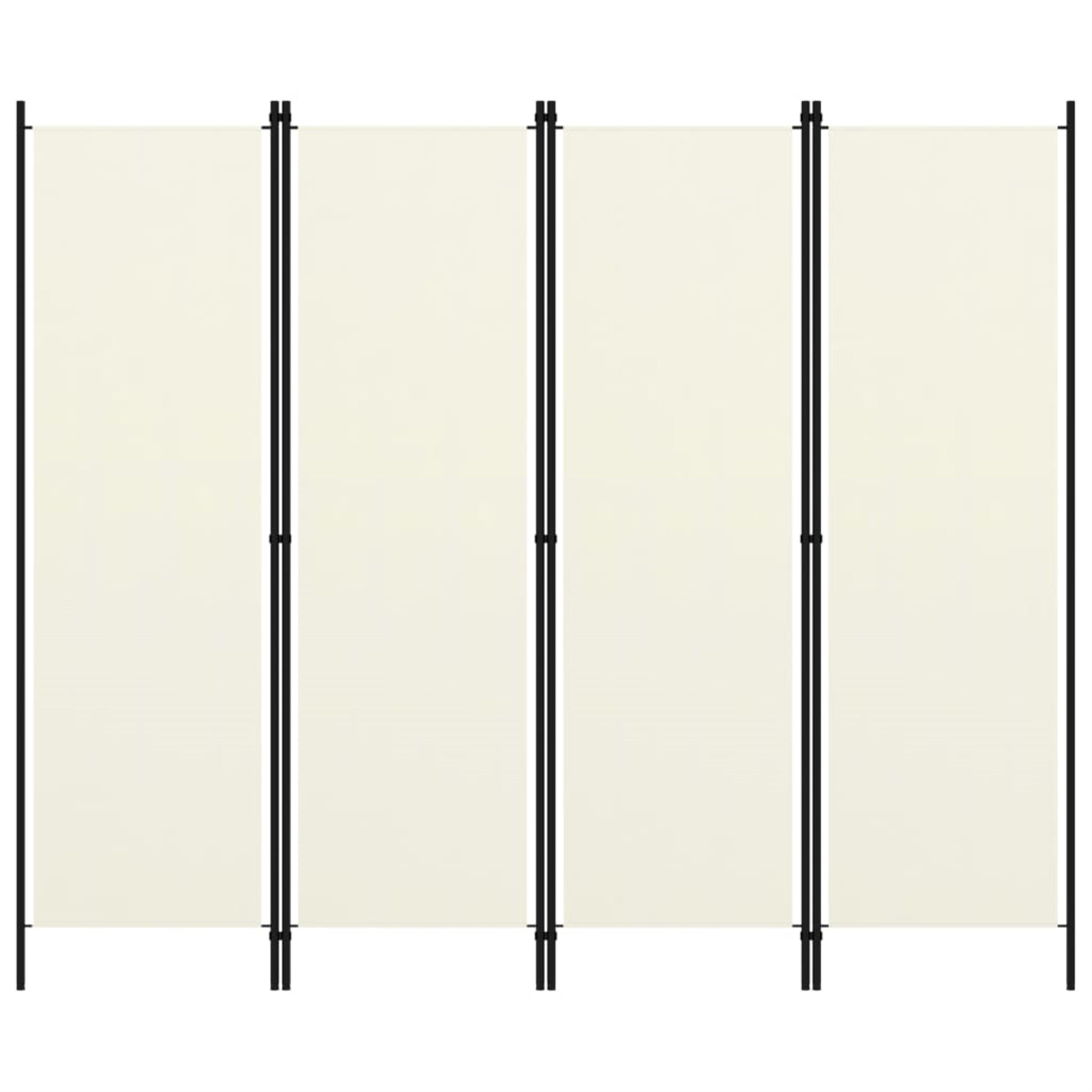 Vidaxl 4-Panel Room Divider Cream White 78.7'X70.9'