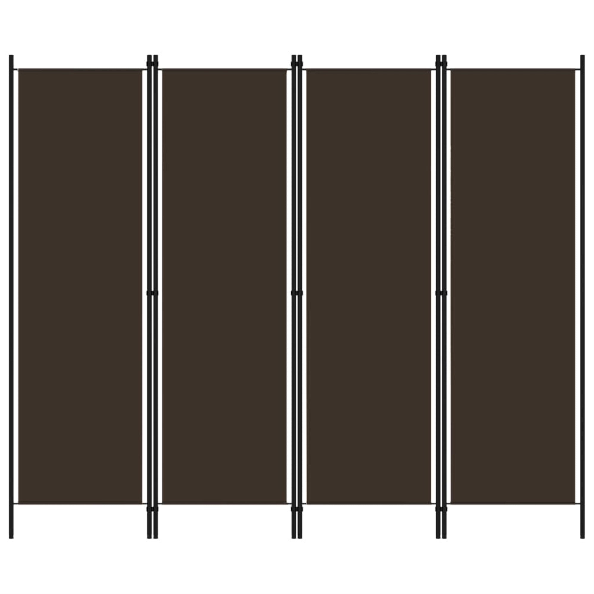 Vidaxl 4-Panel Room Divider Brown 78.7'X70.9'