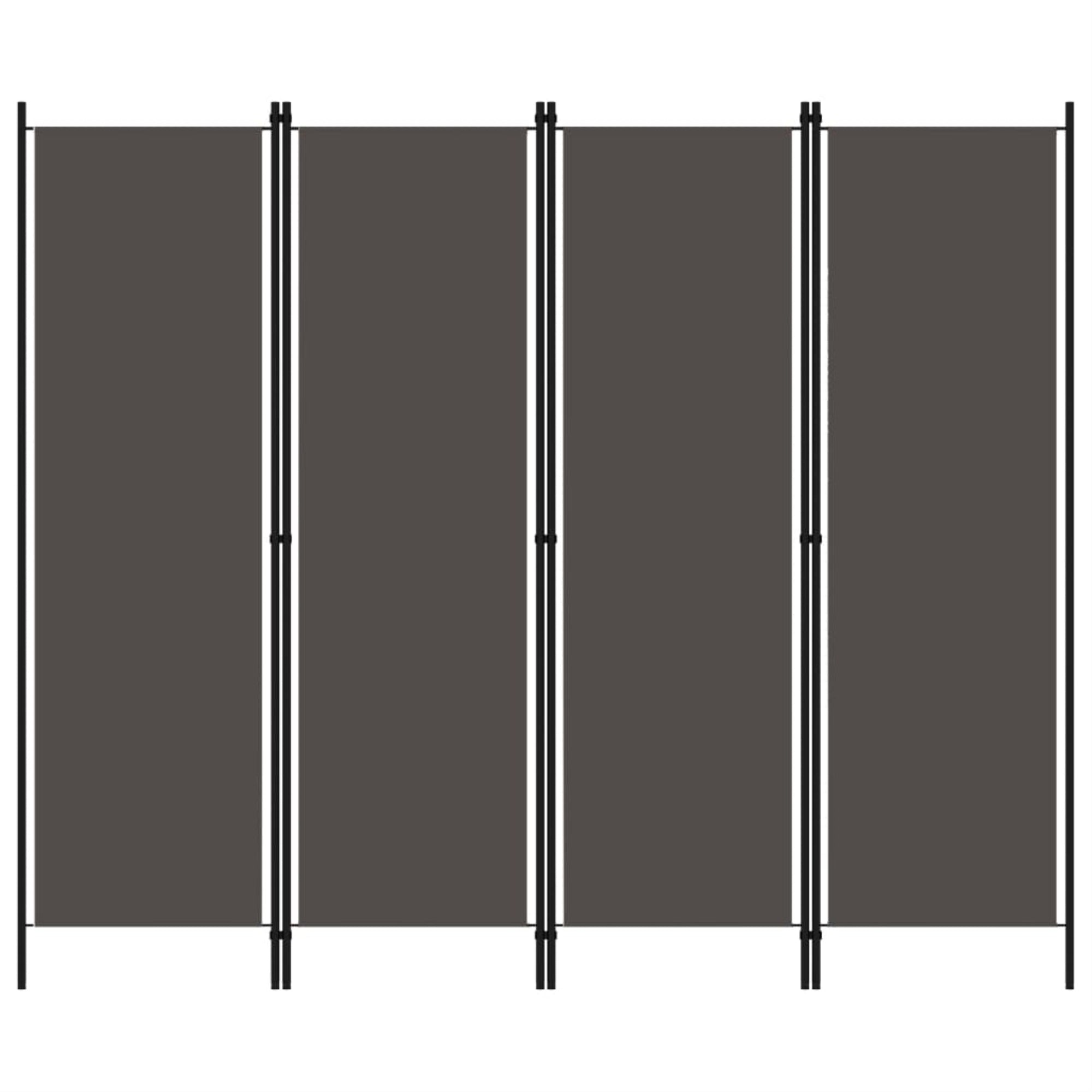 Vidaxl 4-Panel Room Divider Anthracite 78.7'X70.9'