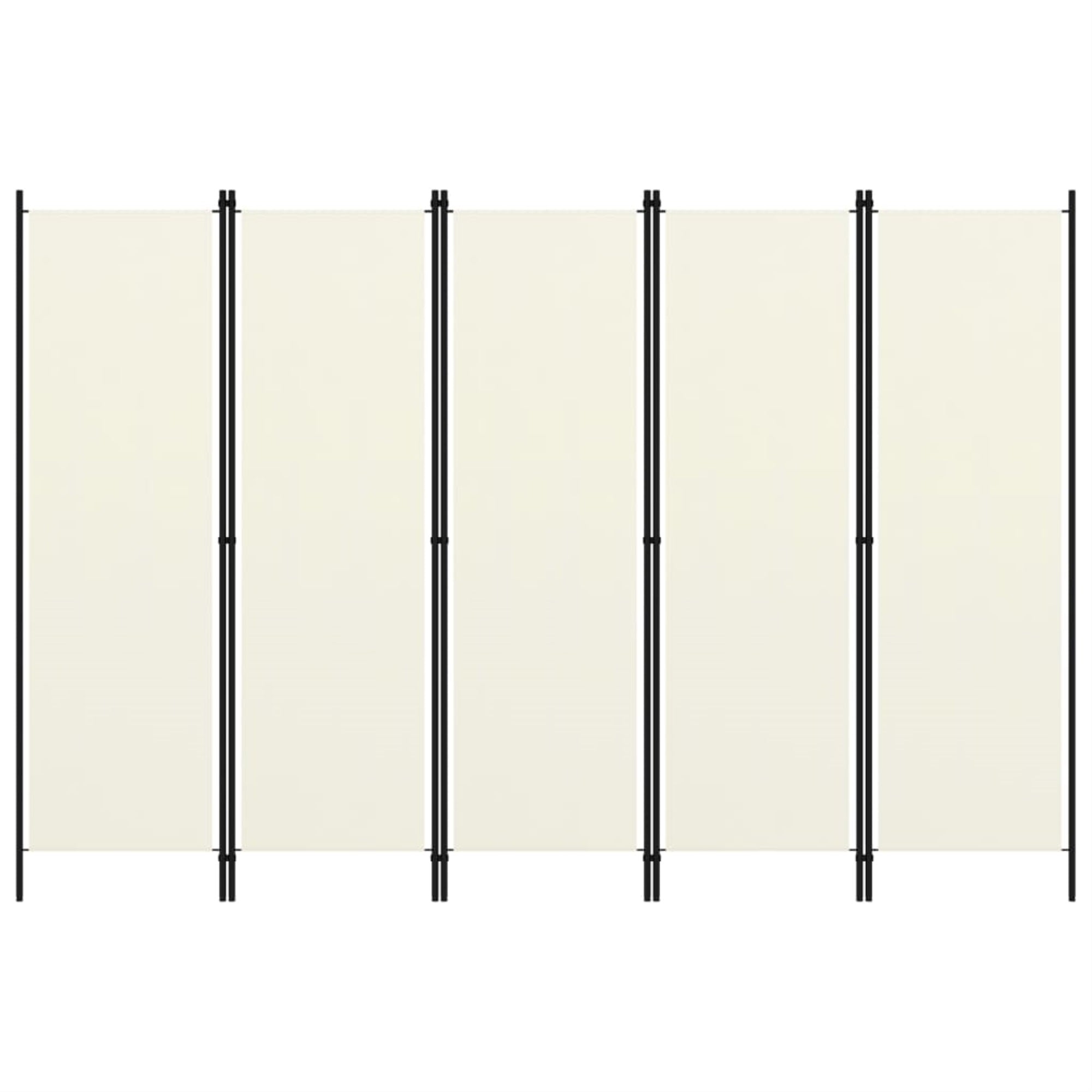 Vidaxl 5-Panel Room Divider Cream White 98.4'X70.9'