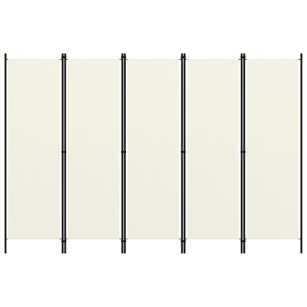 Vidaxl 5-Panel Room Divider Cream White 98.4'X70.9'