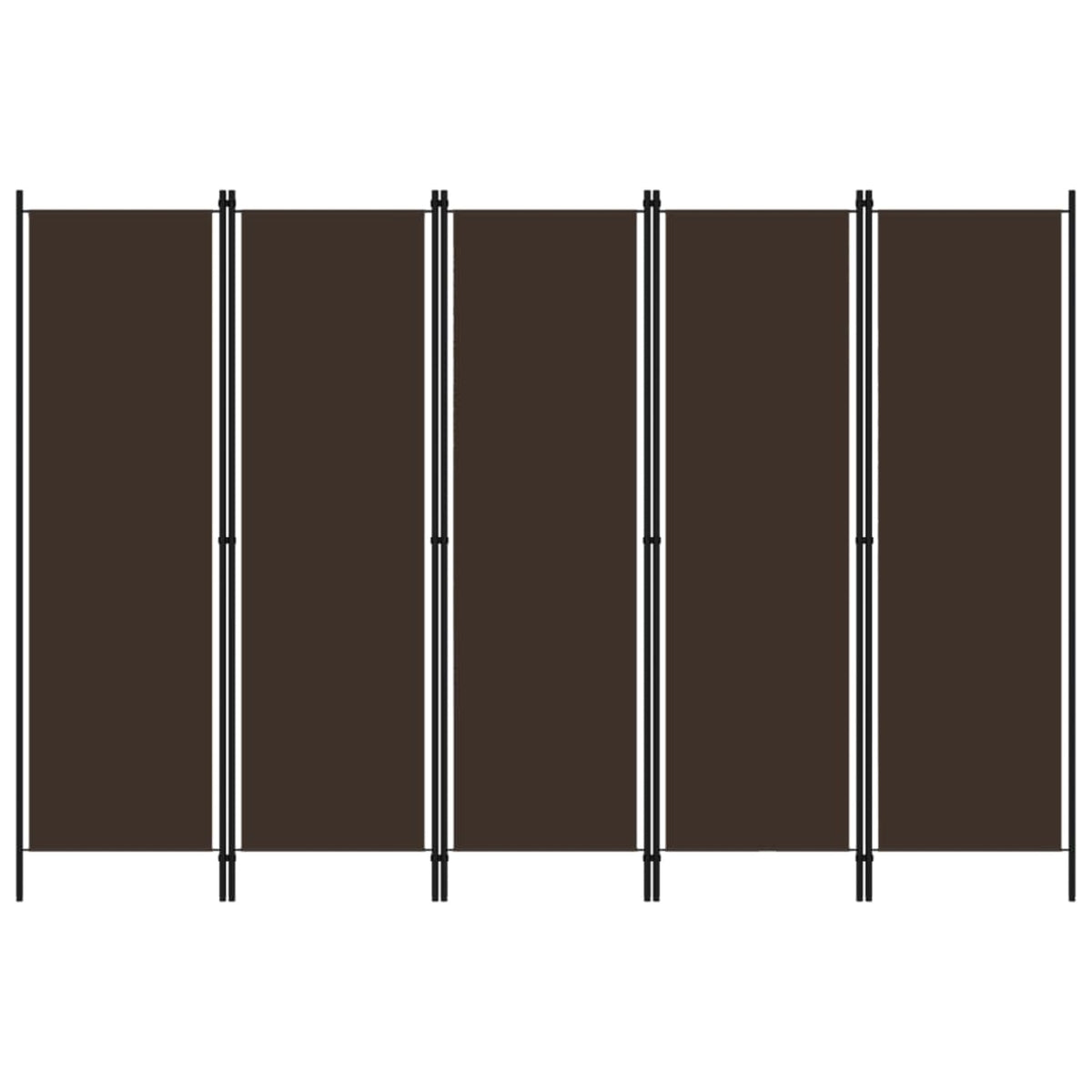 Vidaxl 5-Panel Room Divider Brown 98.4'X70.9'