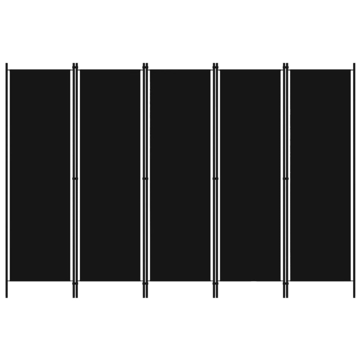 Vidaxl 5-Panel Room Divider Black 98.4'X70.9'