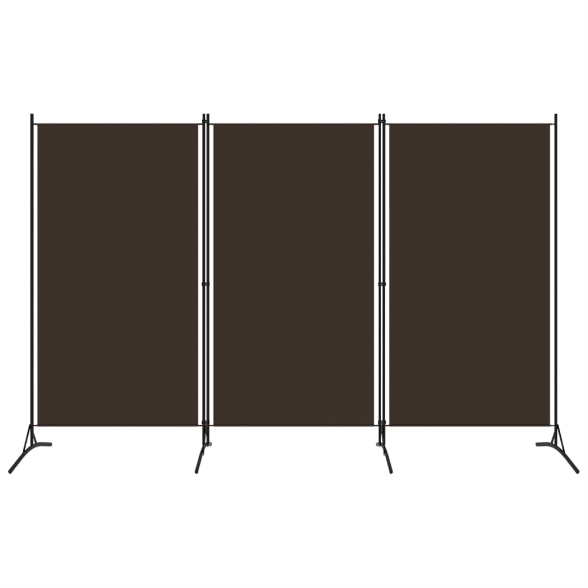 Vidaxl 3-Panel Room Divider Brown 102.4'X70.9'