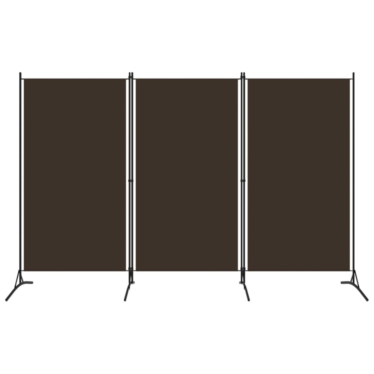 Vidaxl 3-Panel Room Divider Brown 102.4'X70.9'