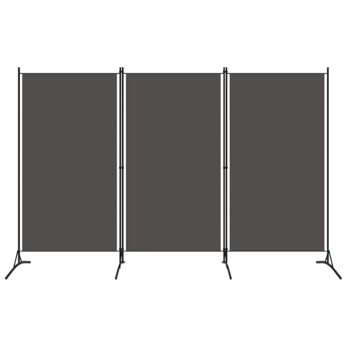 Vidaxl 3-Panel Room Divider Anthracite 102.4'X70.9'