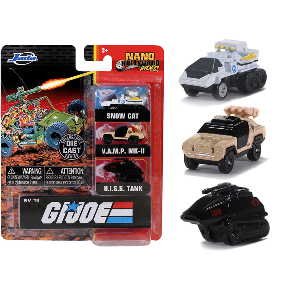 G.I. Joe' 3 Piece Set 'Nano Hollywood Rides' Diecast Models By Jada