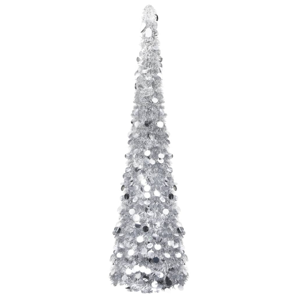 Vidaxl Pop-Up Artificial Christmas Tree Silver 59.1' Pet