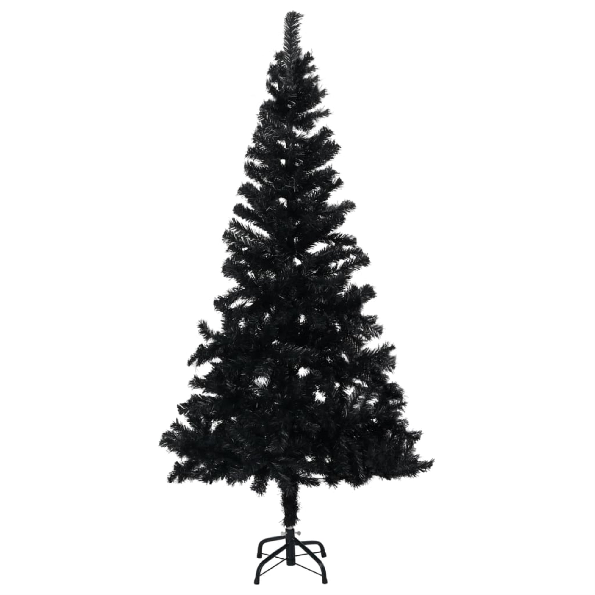 Vidaxl Artificial Christmas Tree With Stand Black 59.1' Pvc