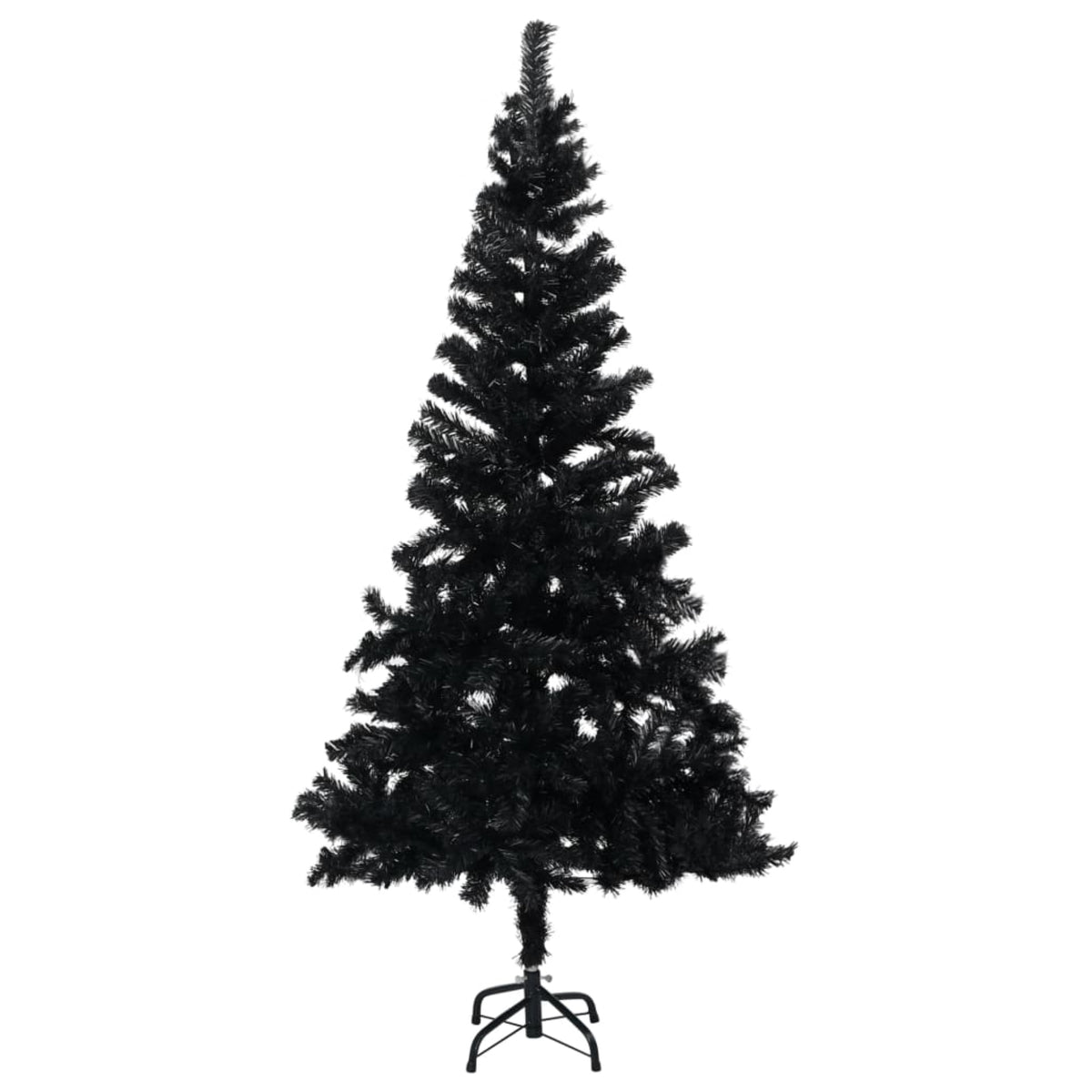 Vidaxl Artificial Christmas Tree With Stand Black 59.1' Pvc