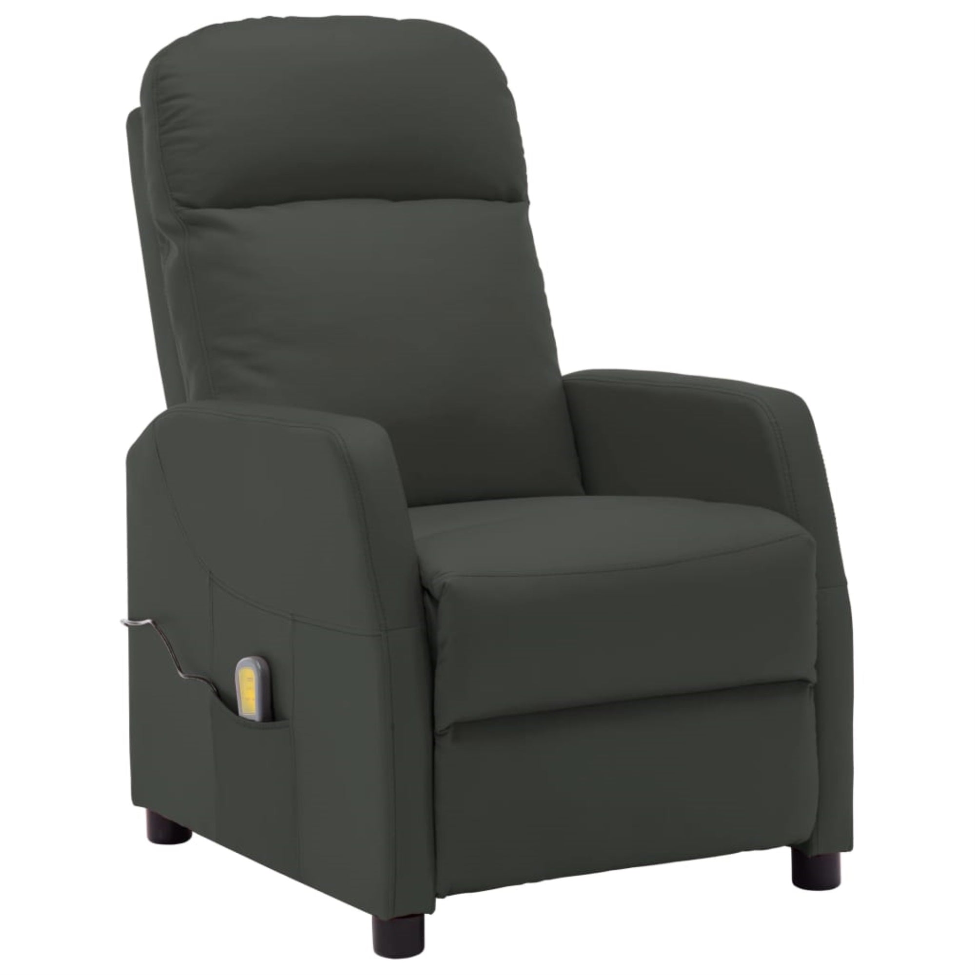 Vidaxl Massage Reclining Chair Anthracite Faux Leather