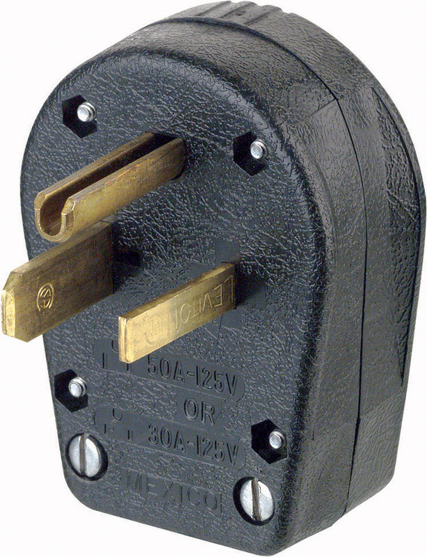Plug Gnd Dual 30-50A Blk (Pack Of 1)