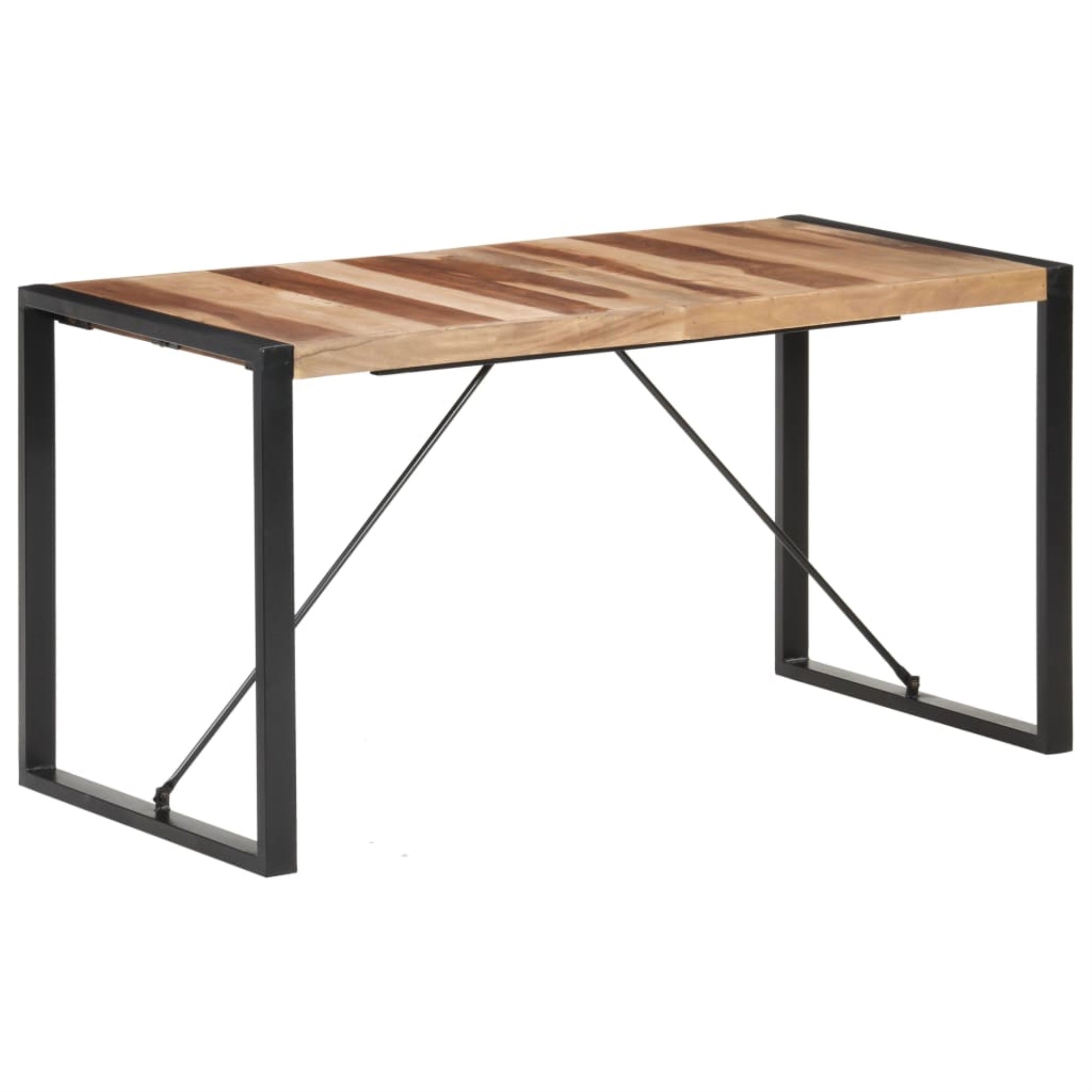 Vidaxl Dining Table 55.1'X27.6'X29.5' Solid Wood With Sheesham Finish