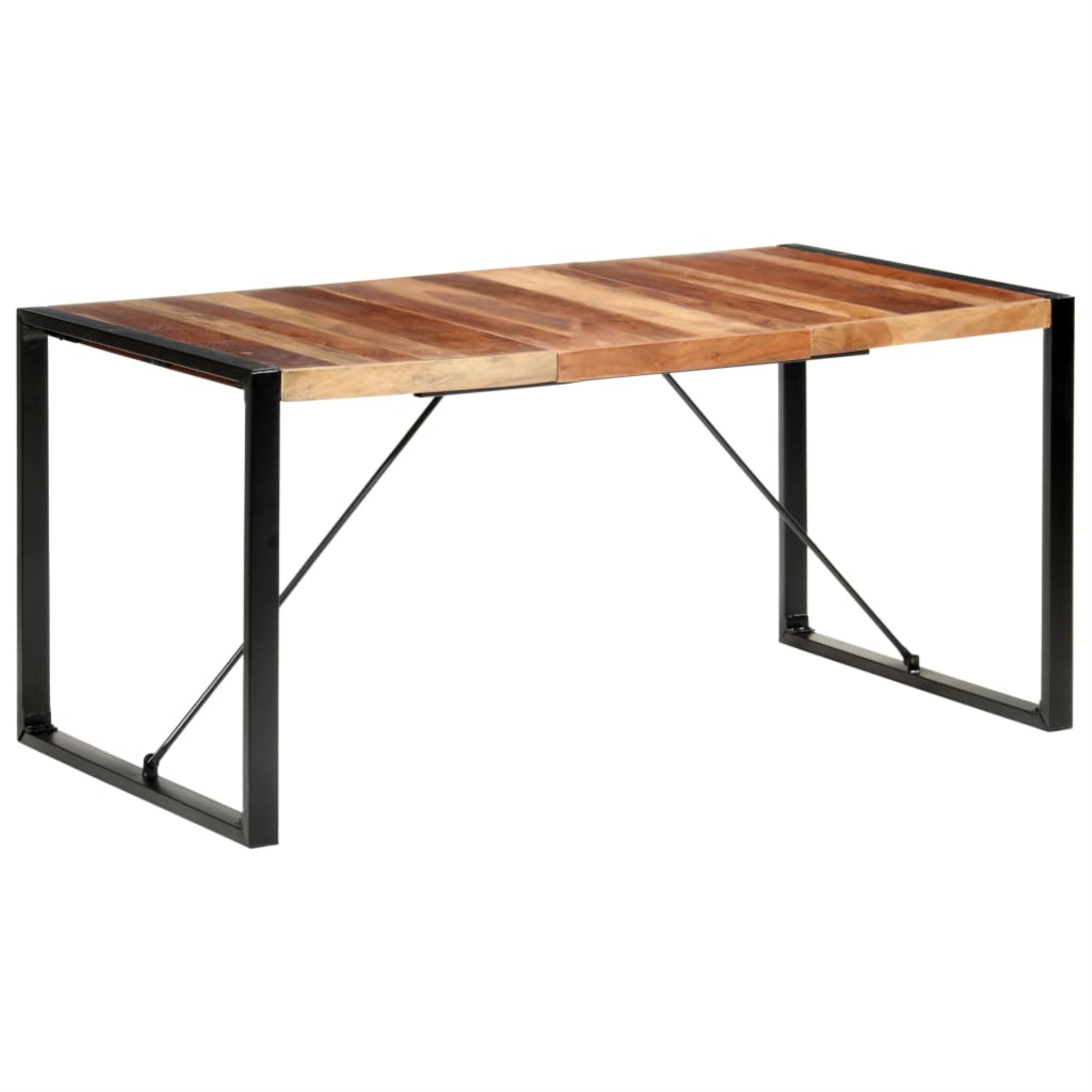 Vidaxl Dining Table 63'X31.5'X29.5' Solid Wood With Sheesham Finish