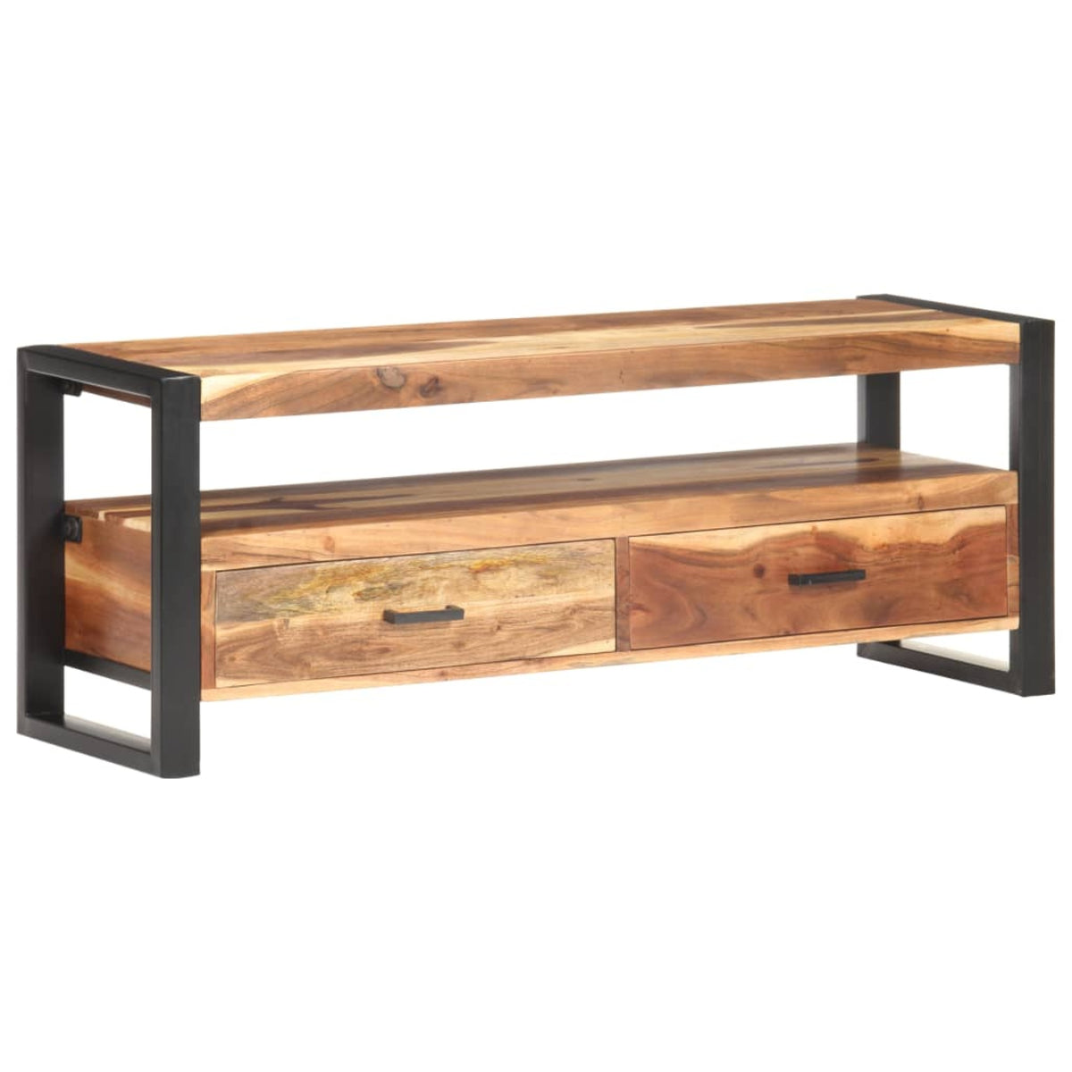 Vidaxl Tv Cabinet 47.2'X13.8'X17.7' Solid Wood With Sheesham Finish