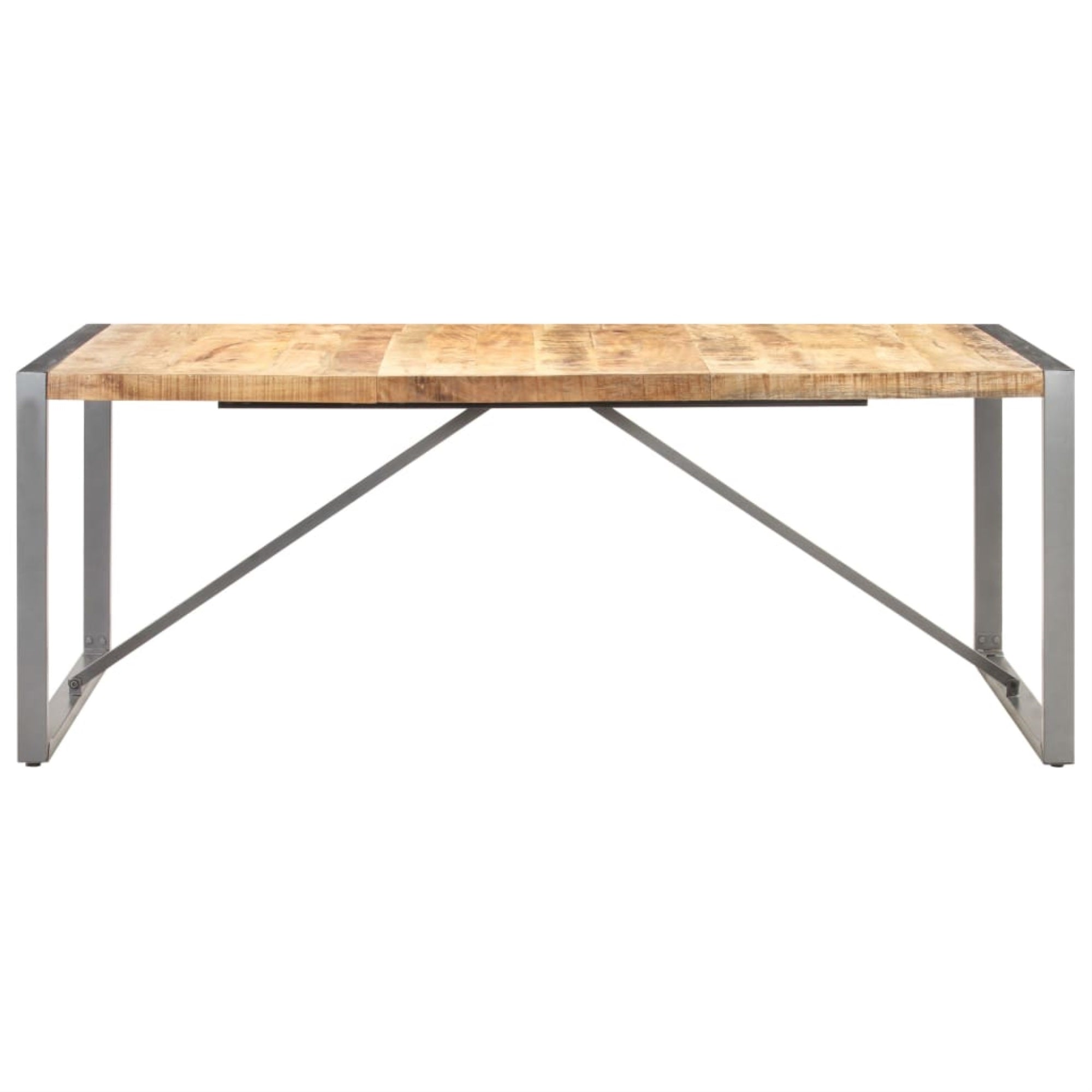 Vidaxl Dining Table 78.7'X39.4'X29.5' Solid Rough Mango Wood