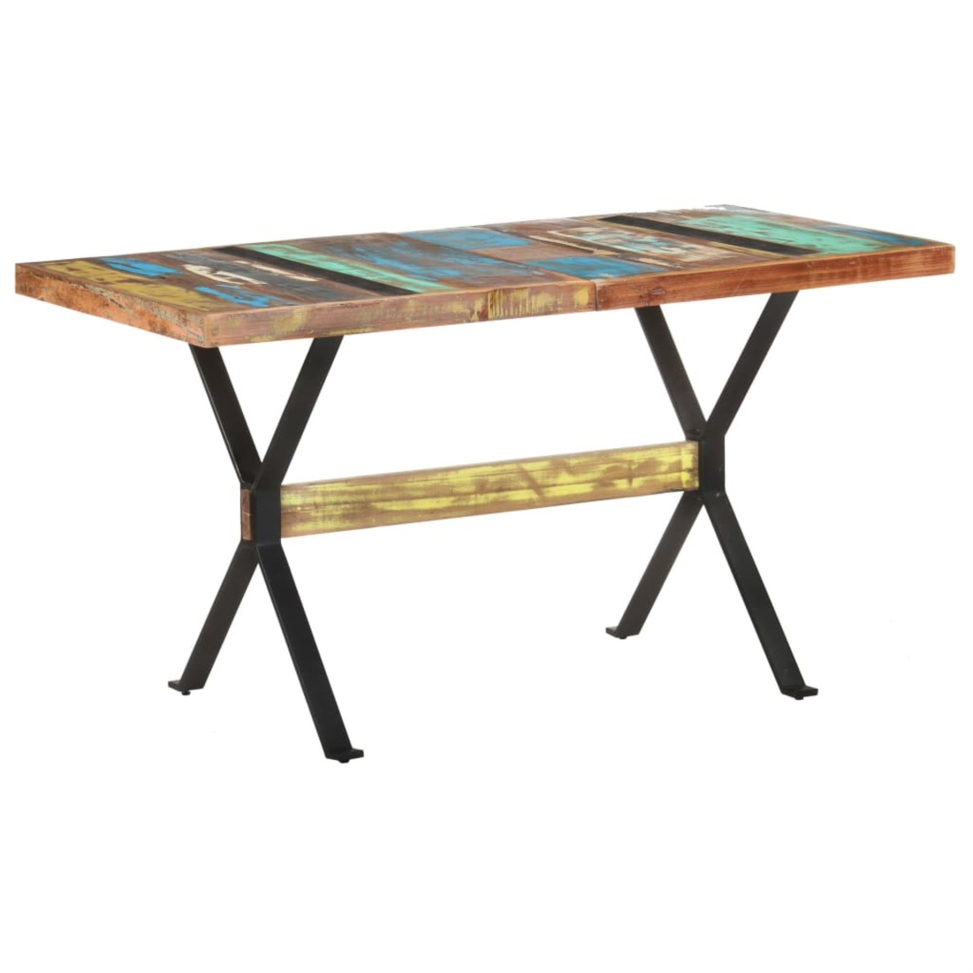 Vidaxl Dining Table 55.1'X27.6'X29.9' Solid Reclaimed Wood