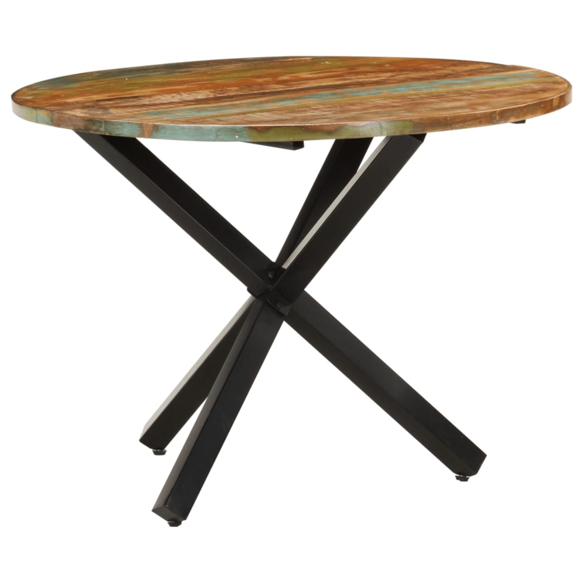 Vidaxl Dining Table Round 39.4'X39.4'X29.5' Solid Reclaimed Wood