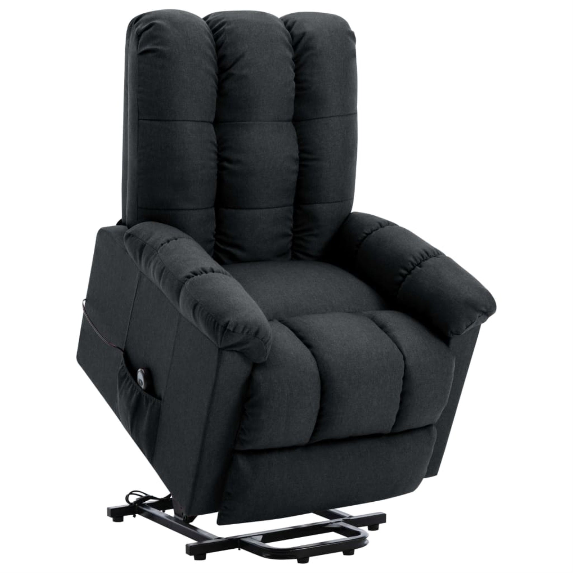 Vidaxl Stand-Up Recliner Dark Gray Fabric