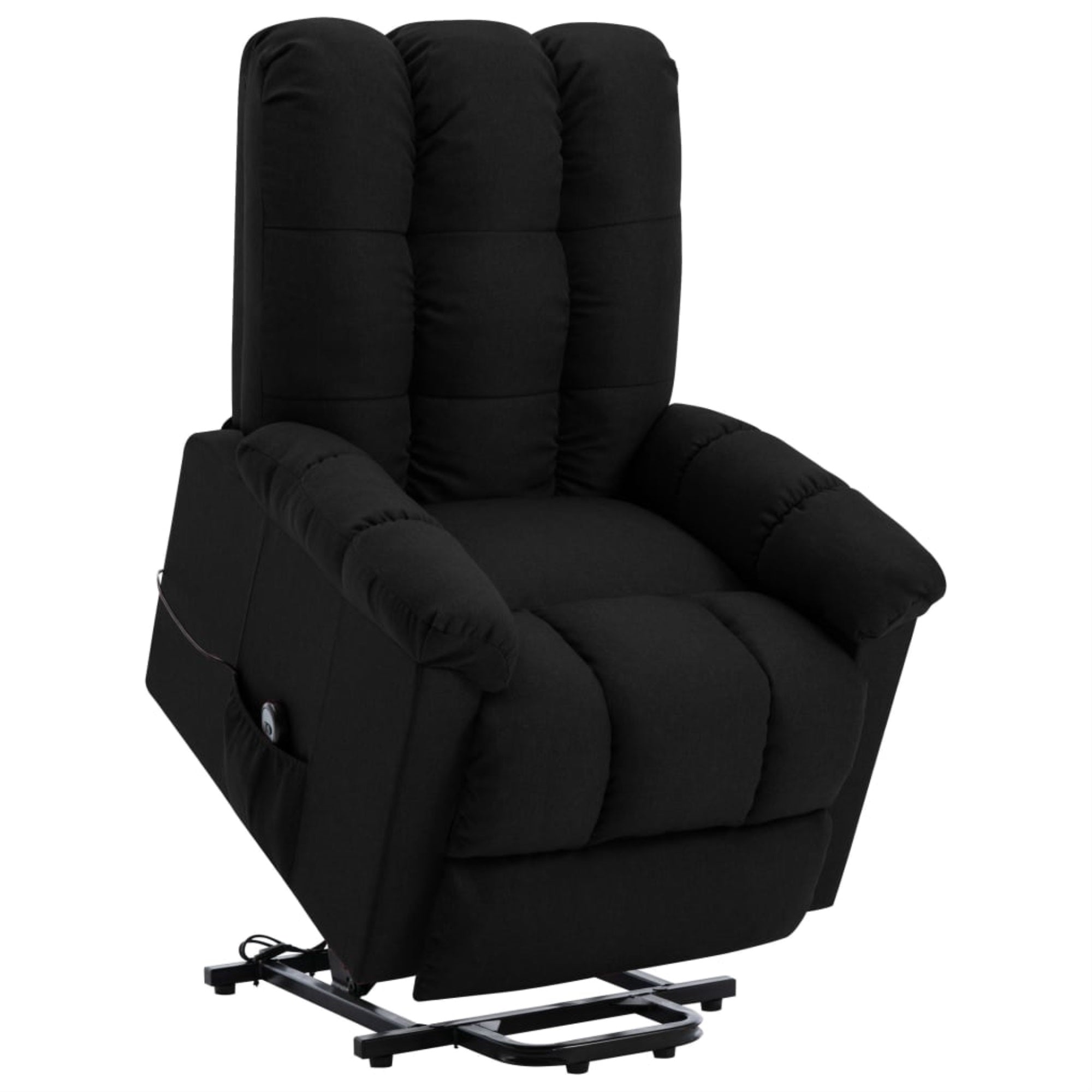 Vidaxl Stand-Up Recliner Black Fabric