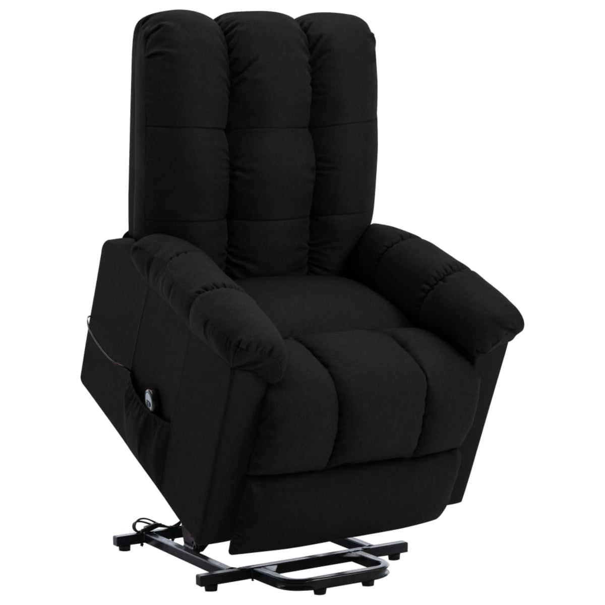 Vidaxl Stand-Up Recliner Black Fabric