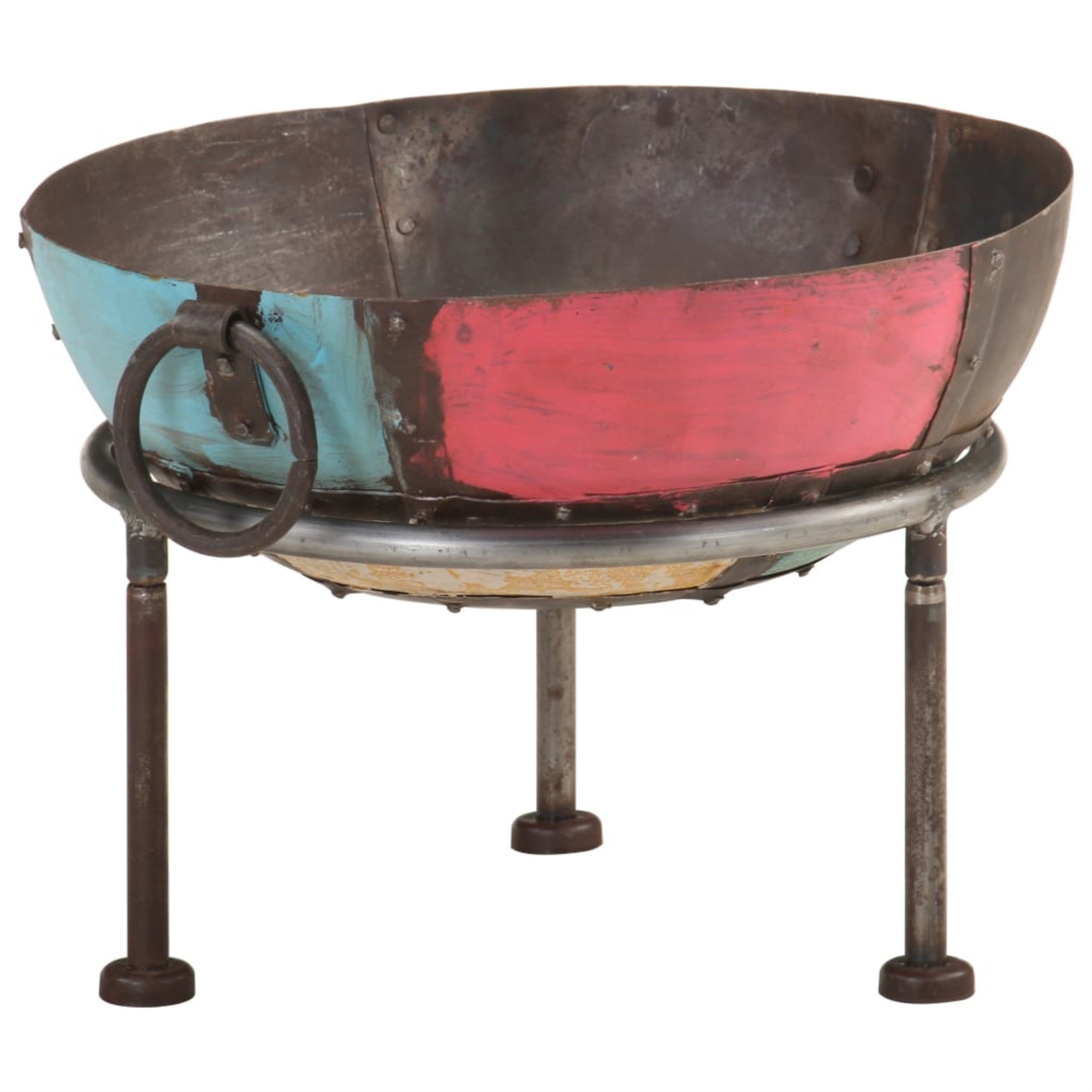 Vidaxl Colorful Rustic Fire Pit  15.7' Iron