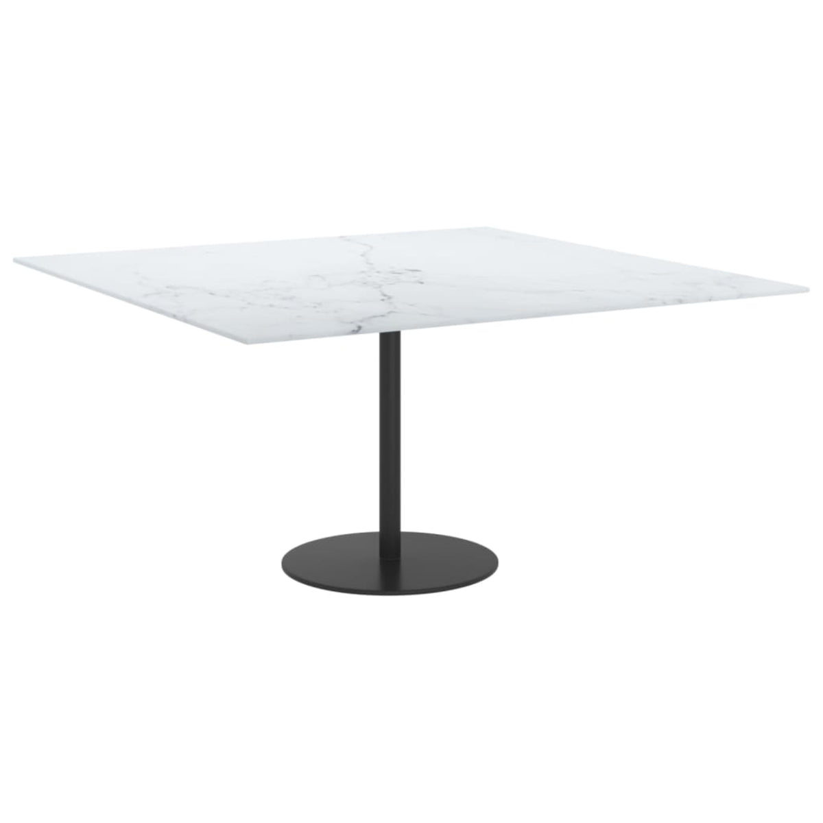 Vidaxl Table Top White 31.5'X31.5' 0.2' Tempered Glass With Marble Design