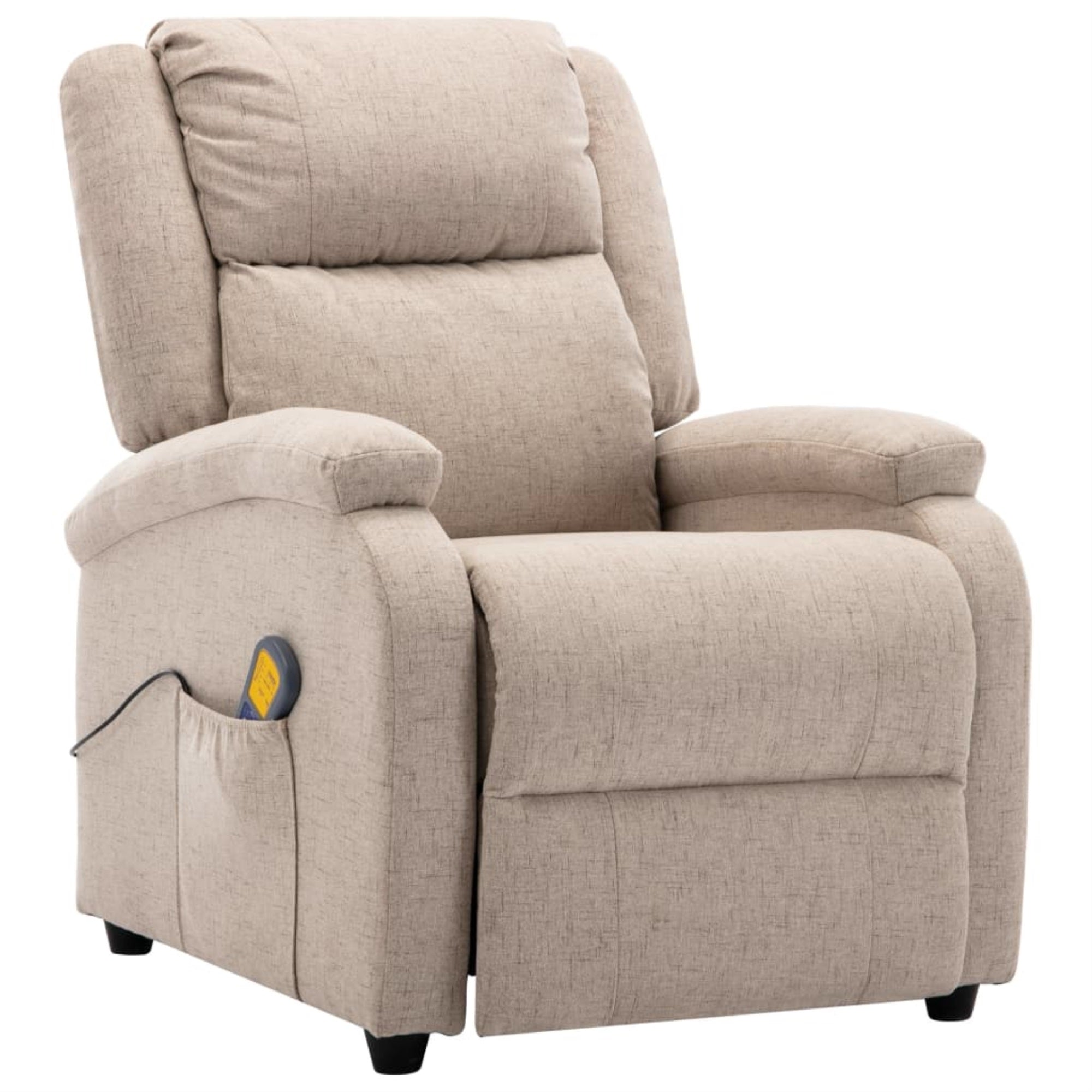 322463 Vidaxl Massage Recliner Cream Fabric (Au/Us Only)