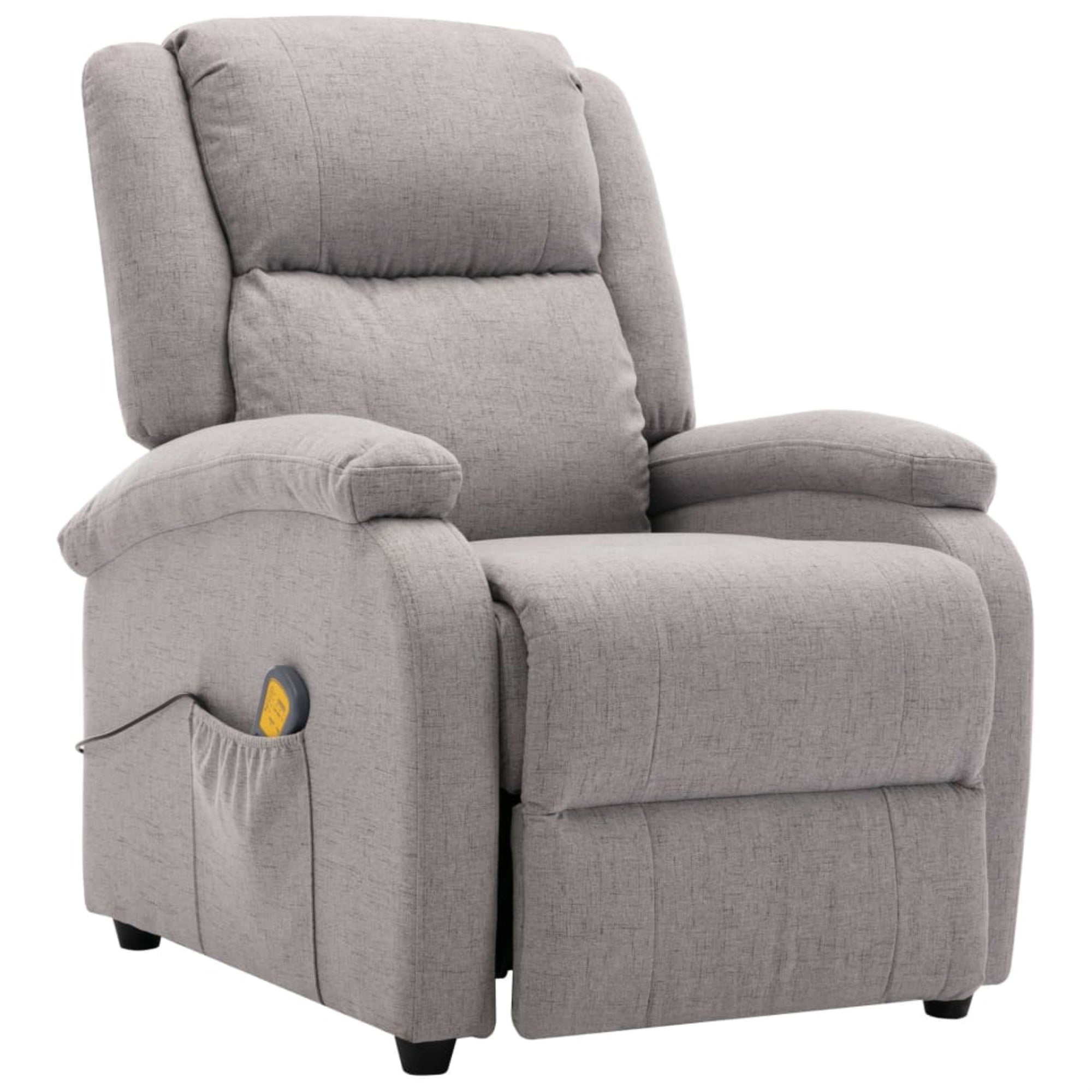 322464 Vidaxl Massage Recliner Light Grey Fabric (Au/Us Only)