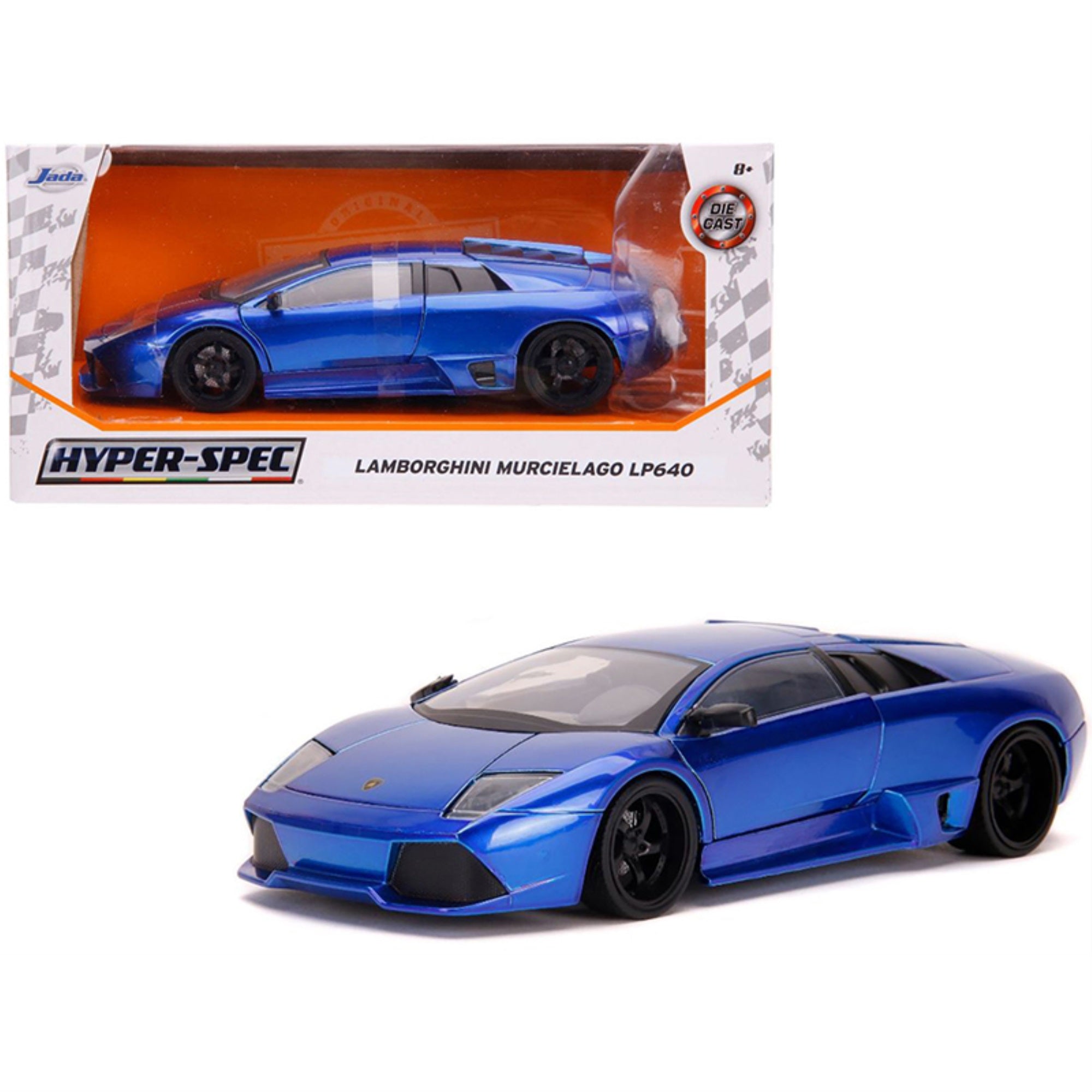Lamborghini Murcielago Lp640 Candy Blue 'Hyper-Spec' 1/24 Diecast Model Car By Jada