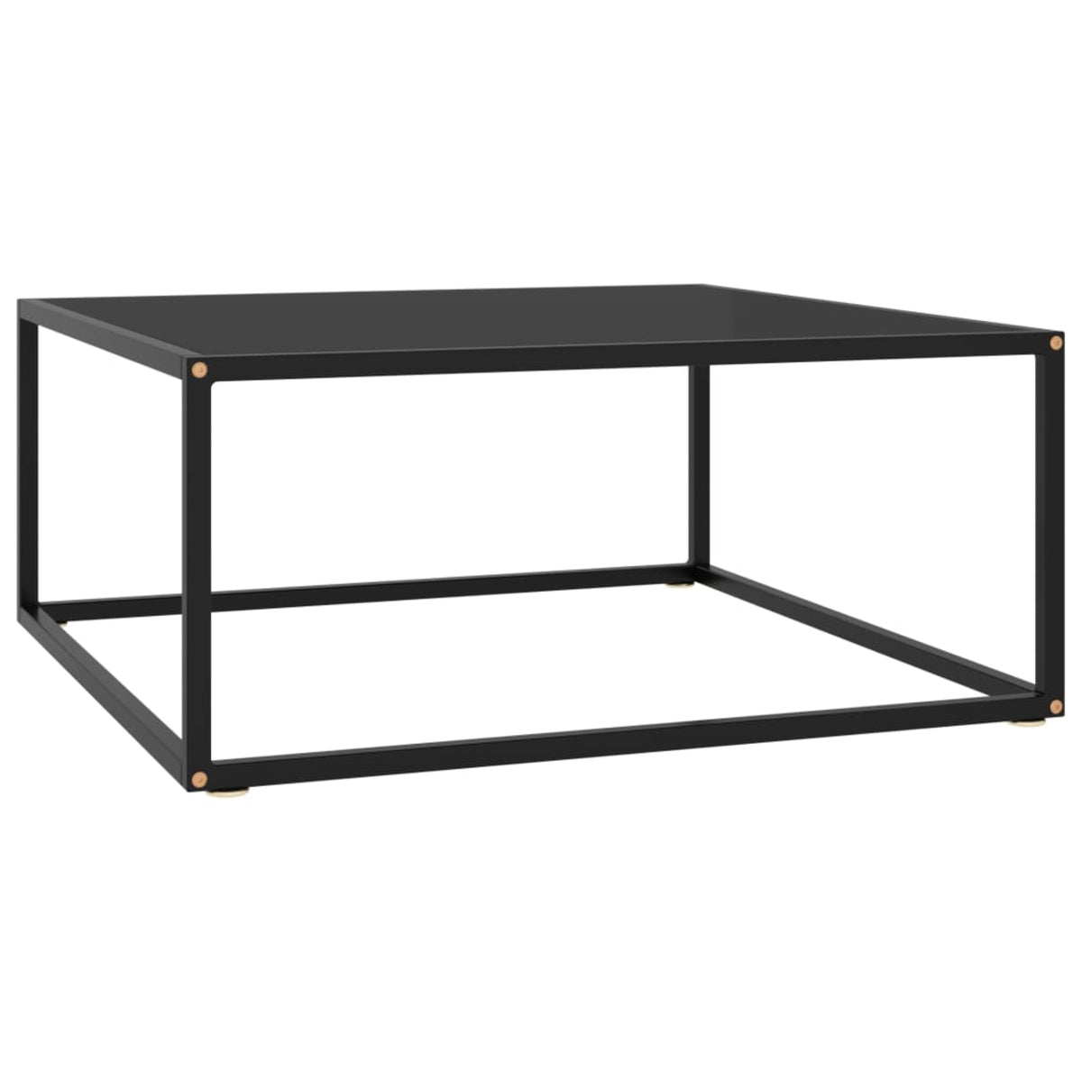 Vidaxl Tea Table Black With Black Glass 31.5'X31.5'X13.8'
