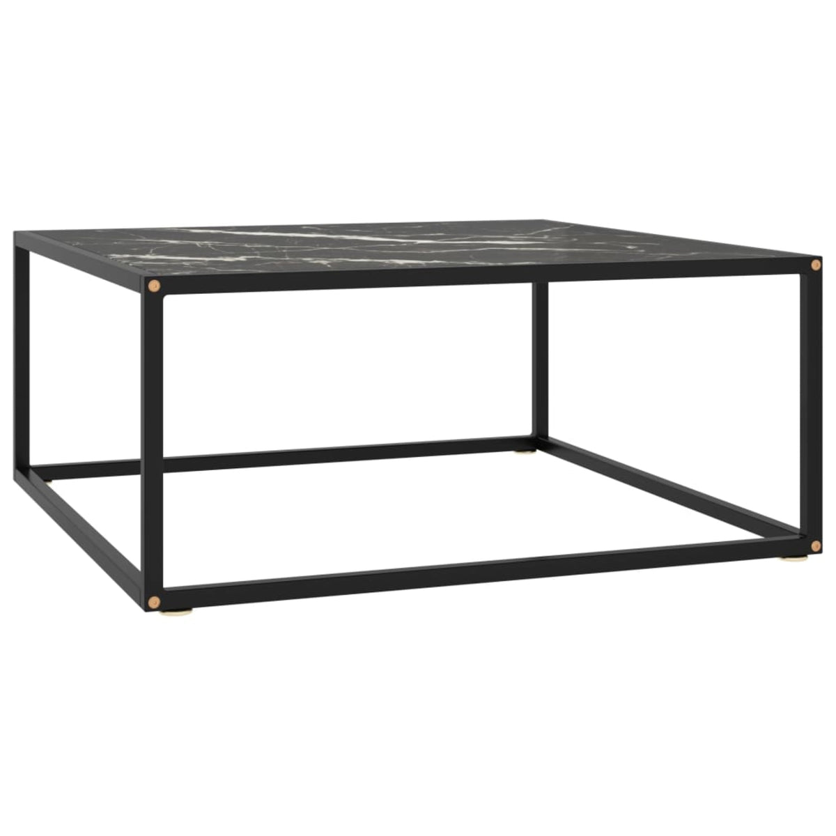 Vidaxl Tea Table Black With Black Marble Glass 31.5'X31.5'X13.8'