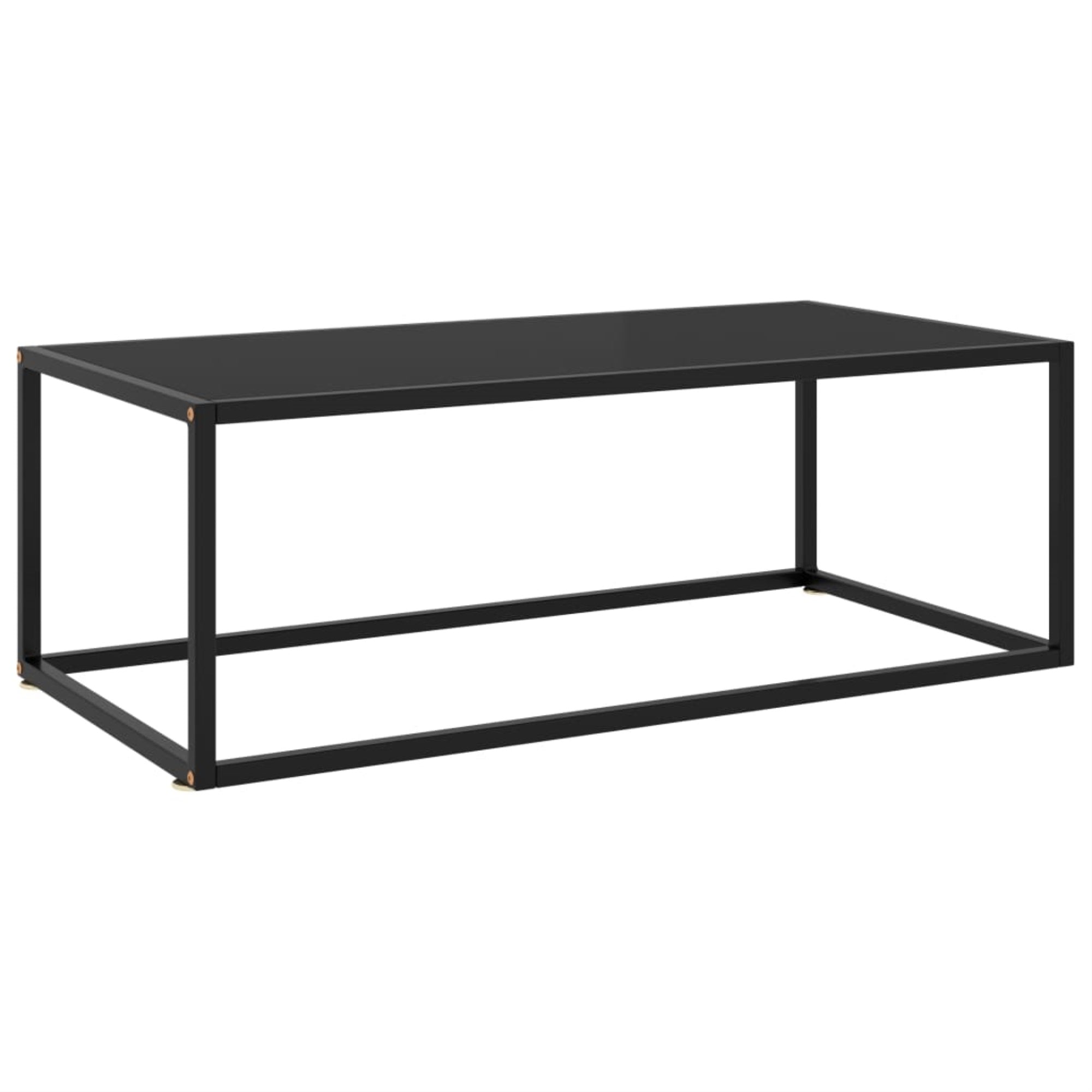 Vidaxl Tea Table Black With Black Glass 39.4'X19.7'X13.8'