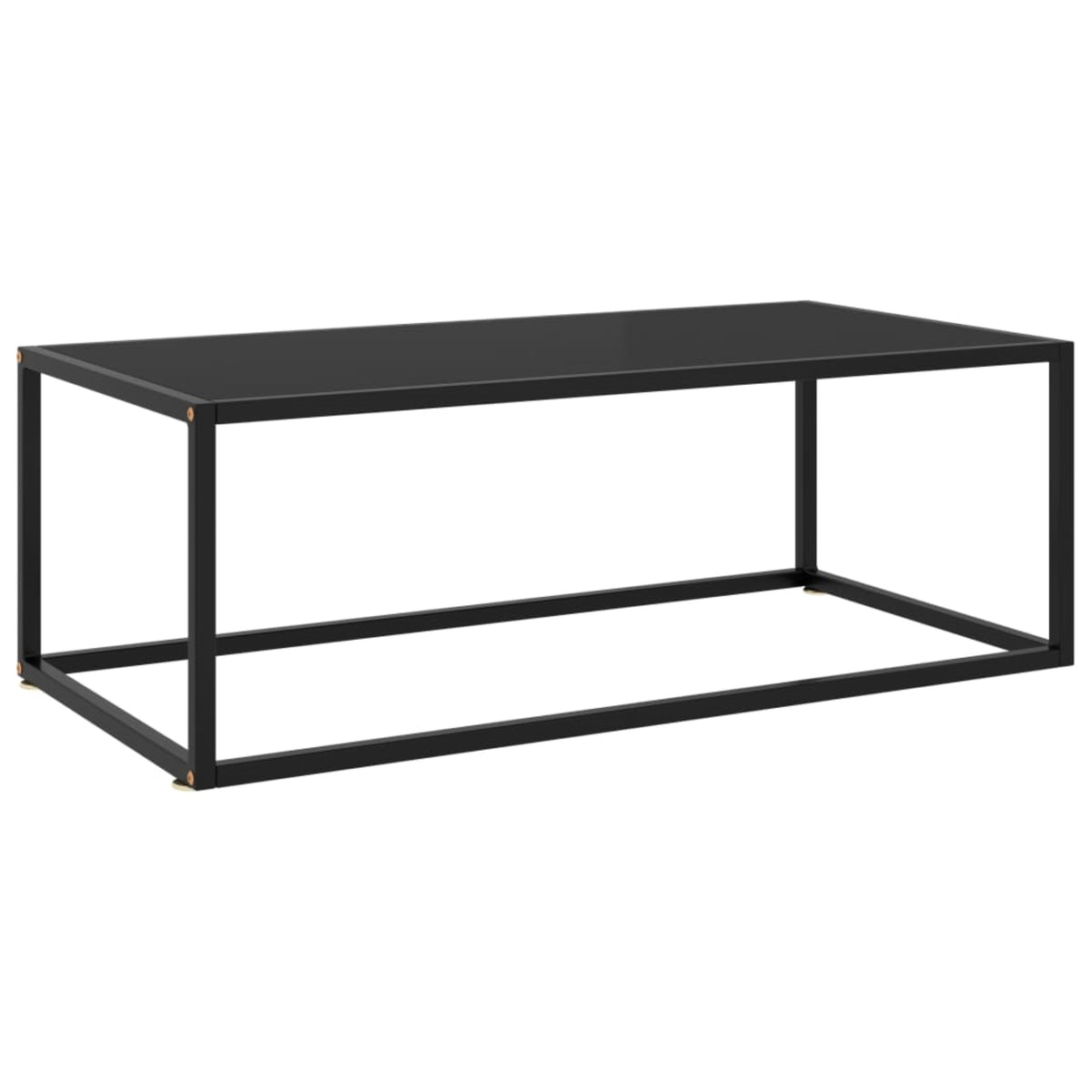 Vidaxl Tea Table Black With Black Glass 39.4'X19.7'X13.8'