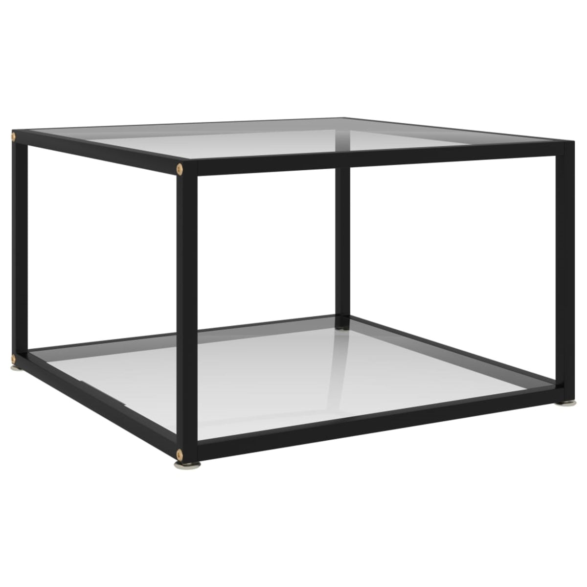 Vidaxl Tea Table Transparent 23.6'X23.6'X13.8' Tempered Glass