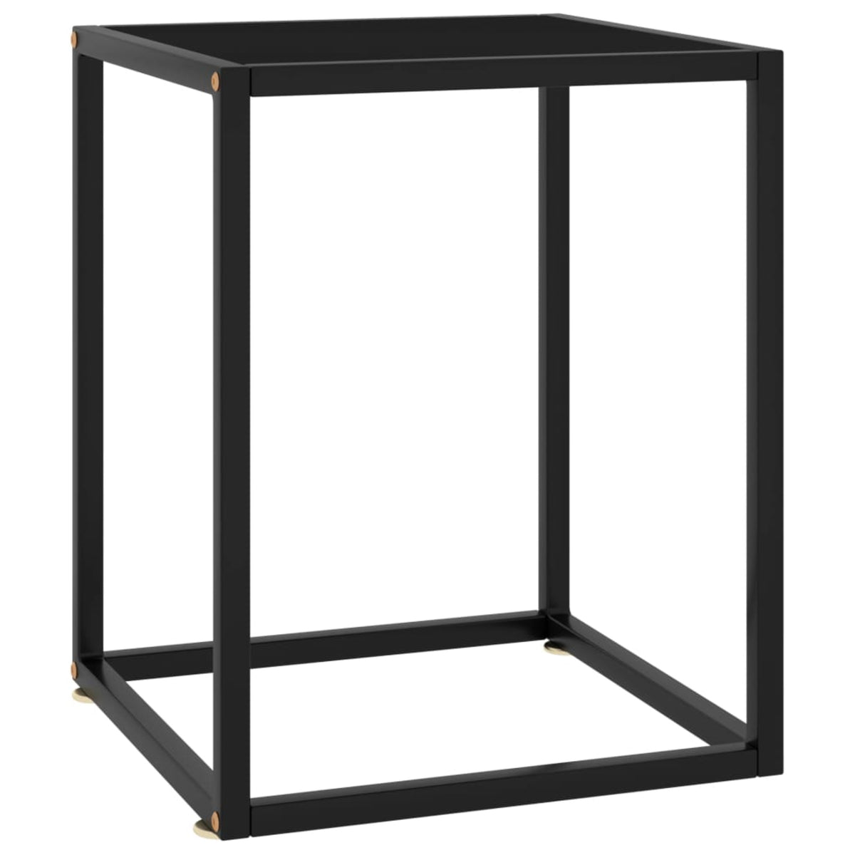 Vidaxl Tea Table Black With Black Glass 15.7'X15.7'X19.7'