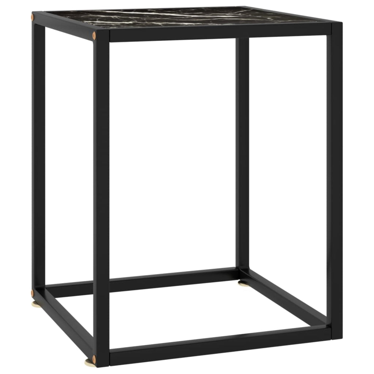 Vidaxl Tea Table Black With Black Marble Glass 15.7'X15.7'X19.7'