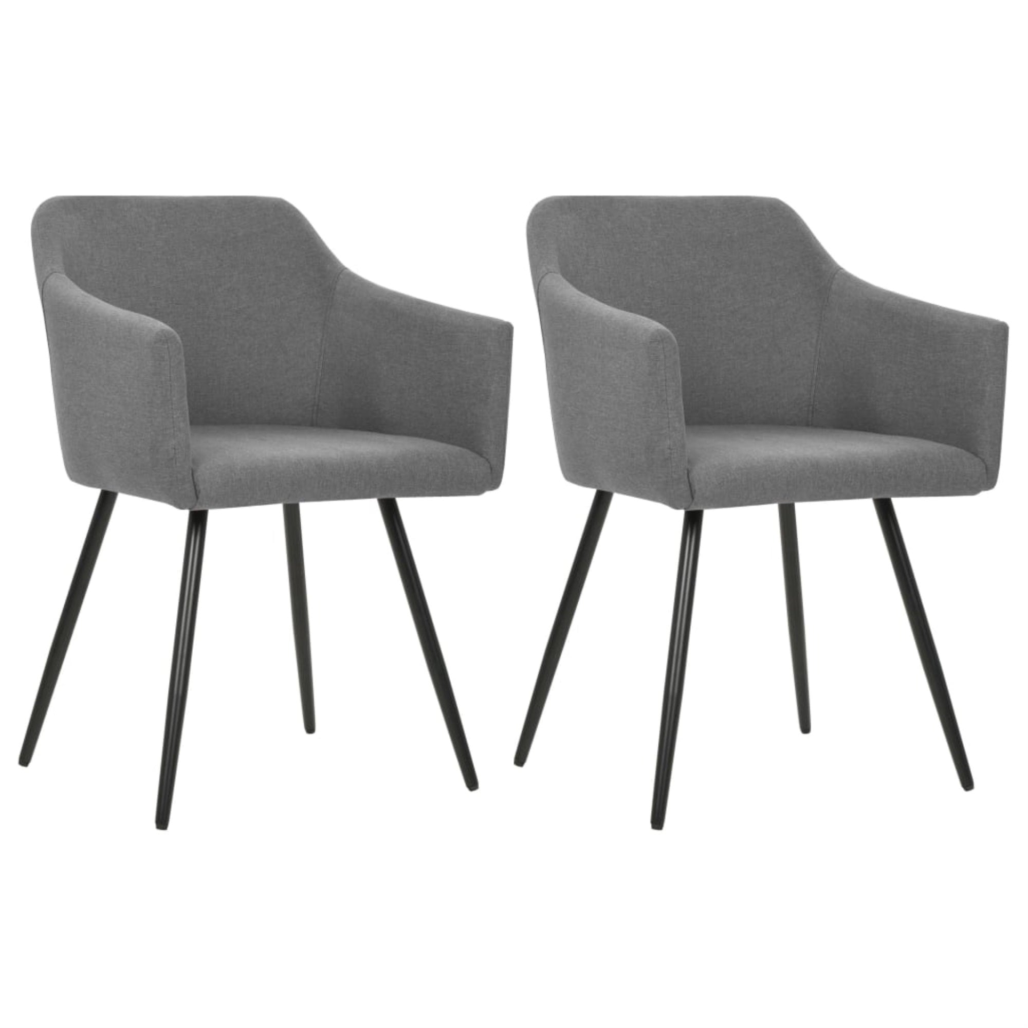 Vidaxl Dining Chairs 2 Pcs Light Gray Fabric