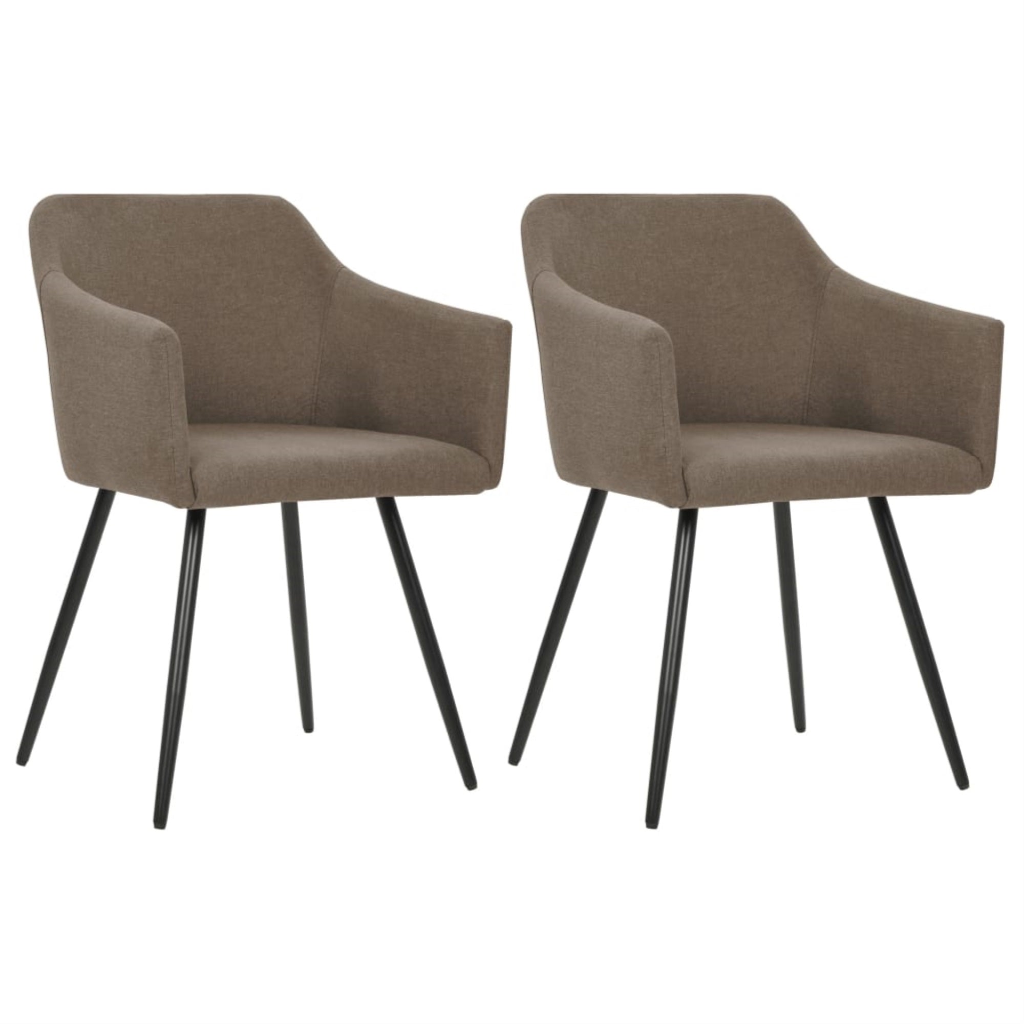 Vidaxl Dining Chairs 2 Pcs Taupe Fabric