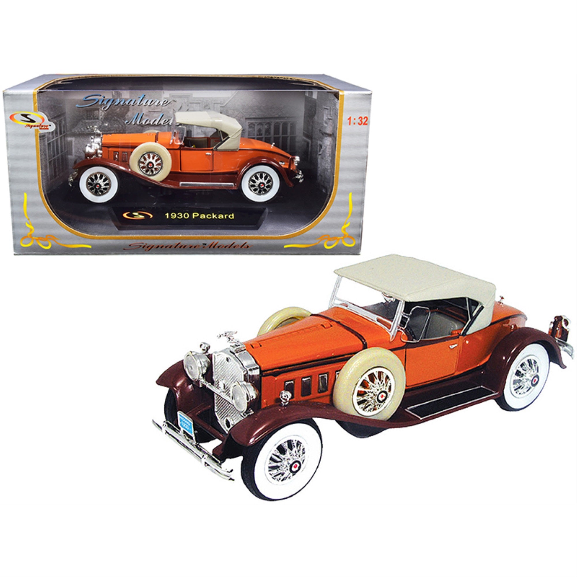 1930 Packard Boattail Speedster Brown 1/32 Diecast Model Car By Signature Models