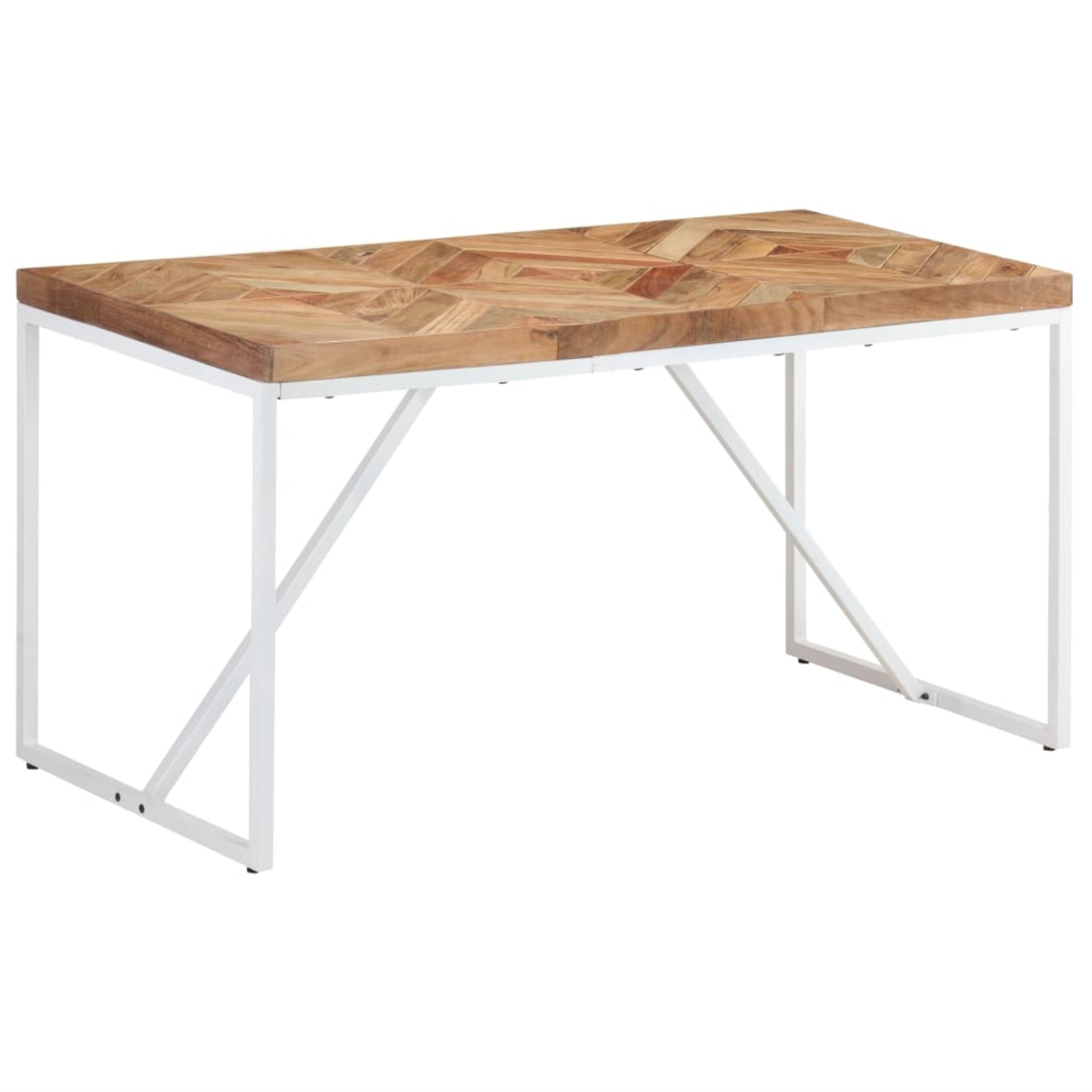 Vidaxl Dining Table 55.1'X27.6'X29.9' Solid Acacia And Mango Wood