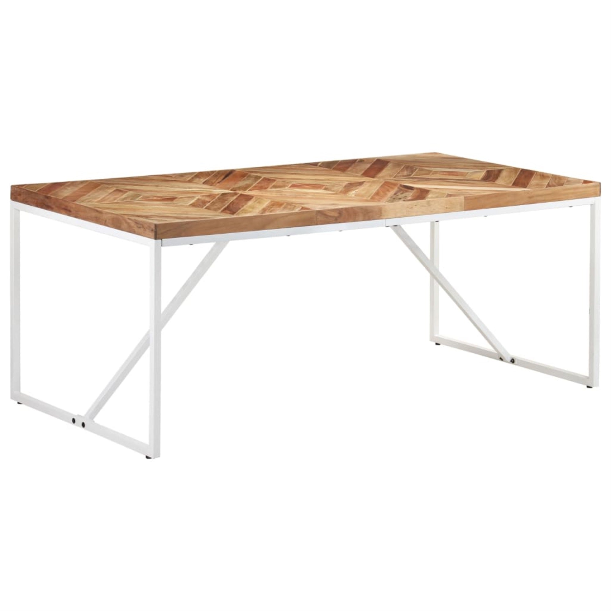 Vidaxl Dining Table 70.9'X35.4'X29.9' Solid Acacia And Mango Wood